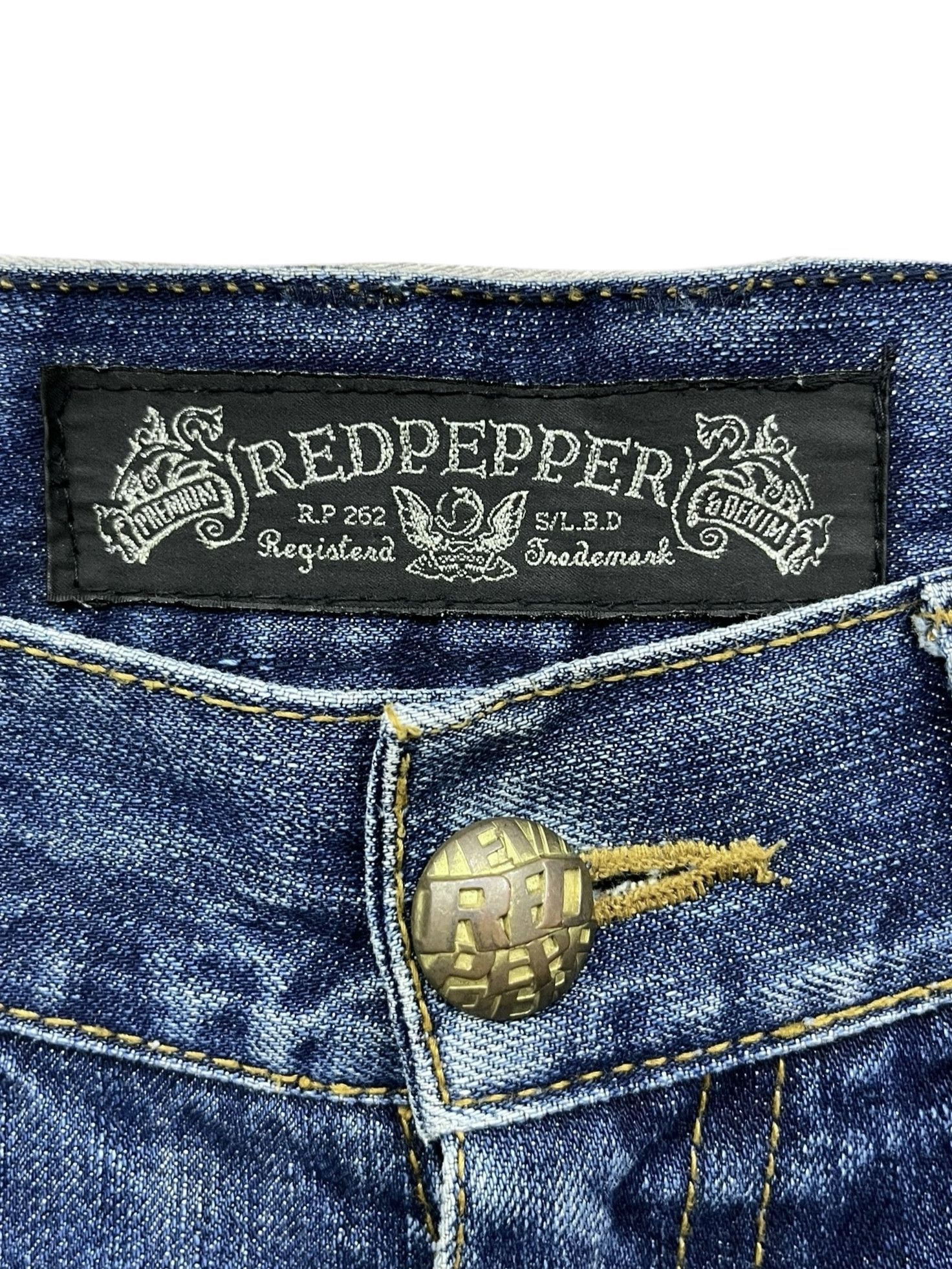 Red Clouds Collective FYE🔥Vintage RED PEPPER Punk Angel Wings Big Spell-out Jeans Size US 31 - 20 Thumbnail