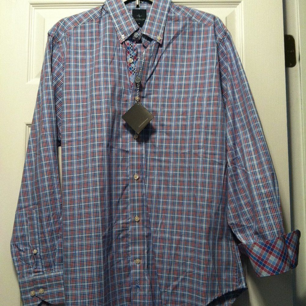 Tailorbyrd TAILORBYRD MENS NEW BLUE 100%COTTON CASUAL SHIRT SIZE: M Size US M / EU 48-50 / 2 - 2 Thumbnail