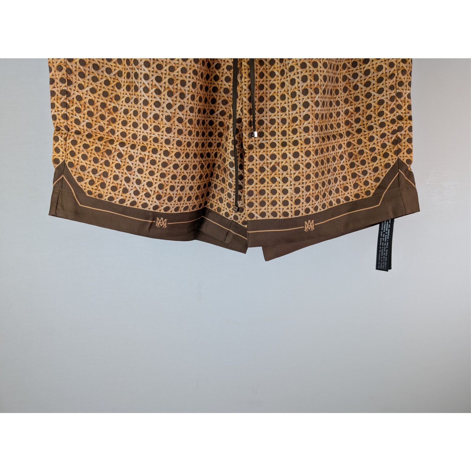 Amiri o1rshd1 Amiri Weave Pattern Silk Shorts in Brown Size US 32 / EU 48 - 4 Thumbnail