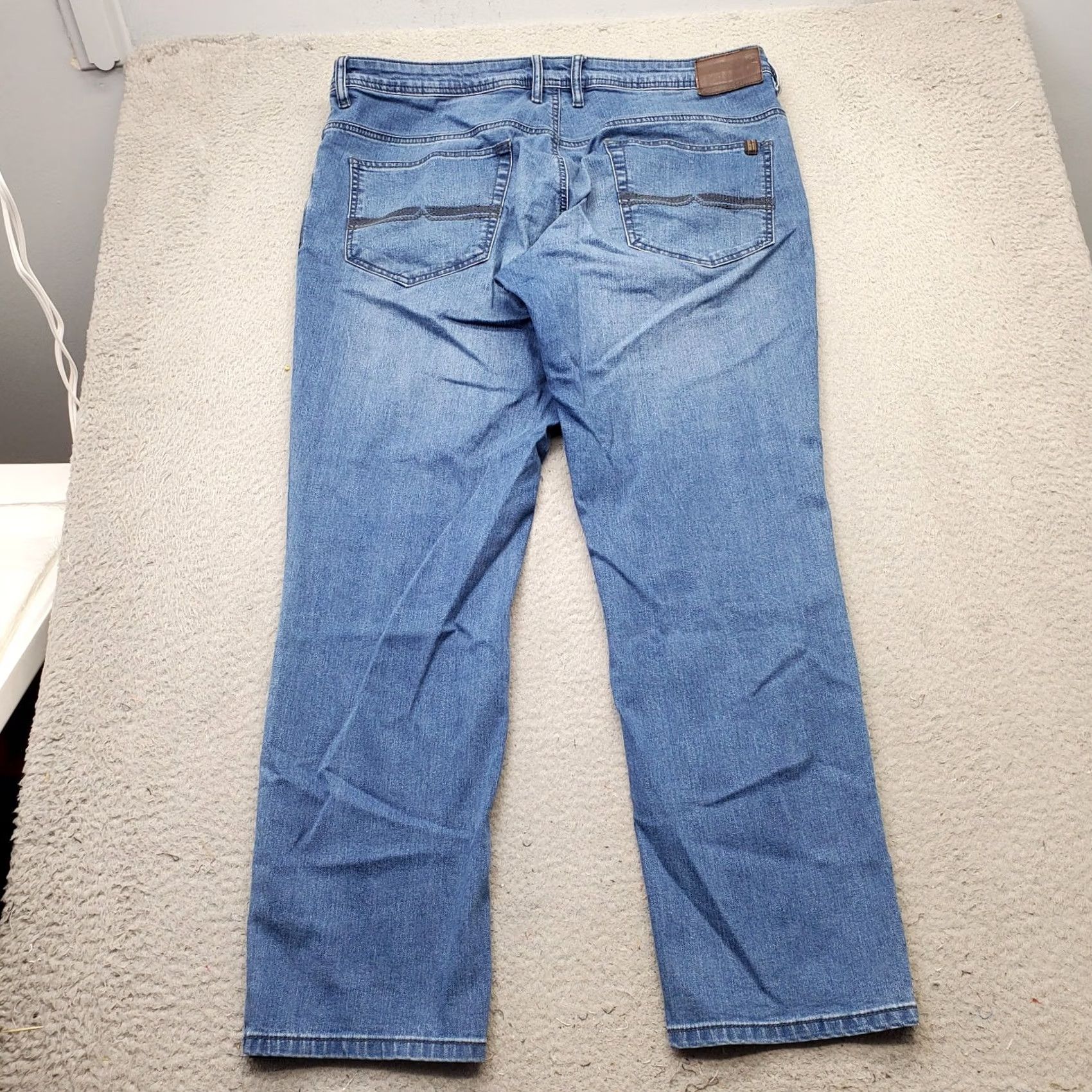 Buffalo David Bitton Buffalo Mens Jeans - Axel Straight Denim Slim Fit 38x32 Blue Denim Stretch Slim Fit 5-Pocket Baggy? Size US 38 / EU 54 - 2 Thumbnail