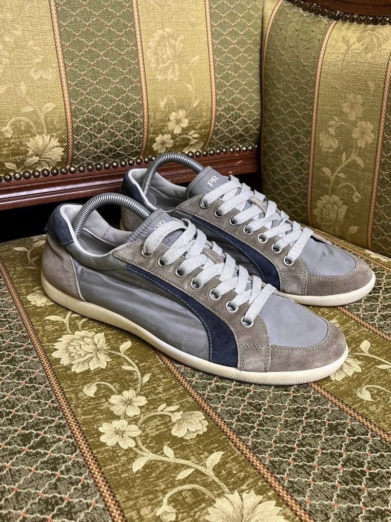 Prada × Vintage Vintage Prada Red Tab Low Top Leather Sneakers EUR 41 Size US 8 / EU 41 - 1 Thumbnail