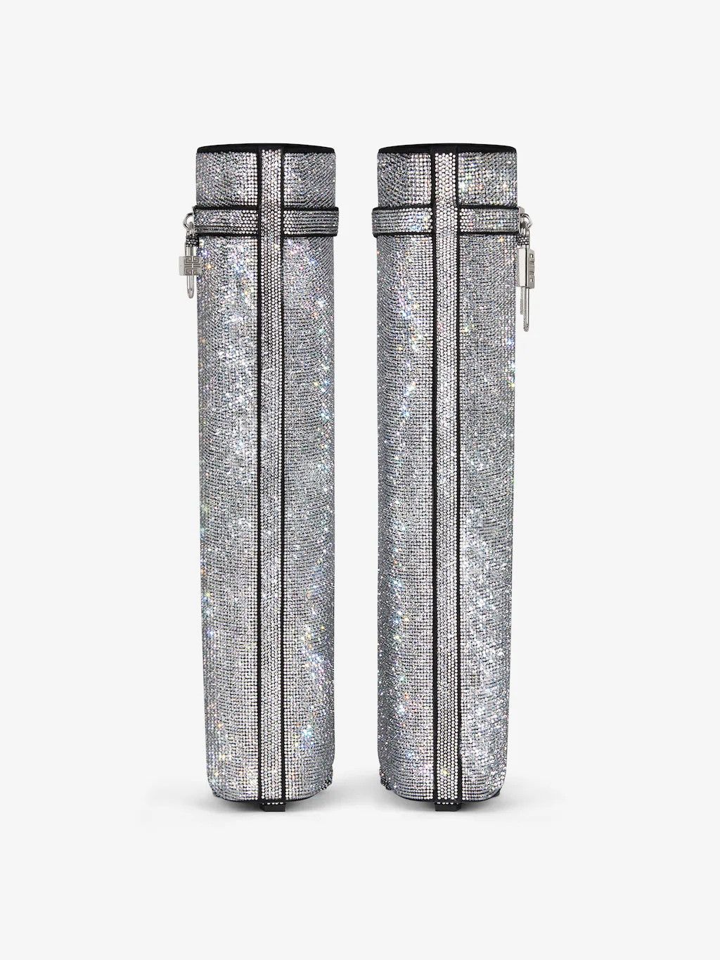 Givenchy o1w1db10525 Shark Lock Wide Fit Pant Boots 90mm in Silver Size US 7 / IT 37 - 7 Thumbnail