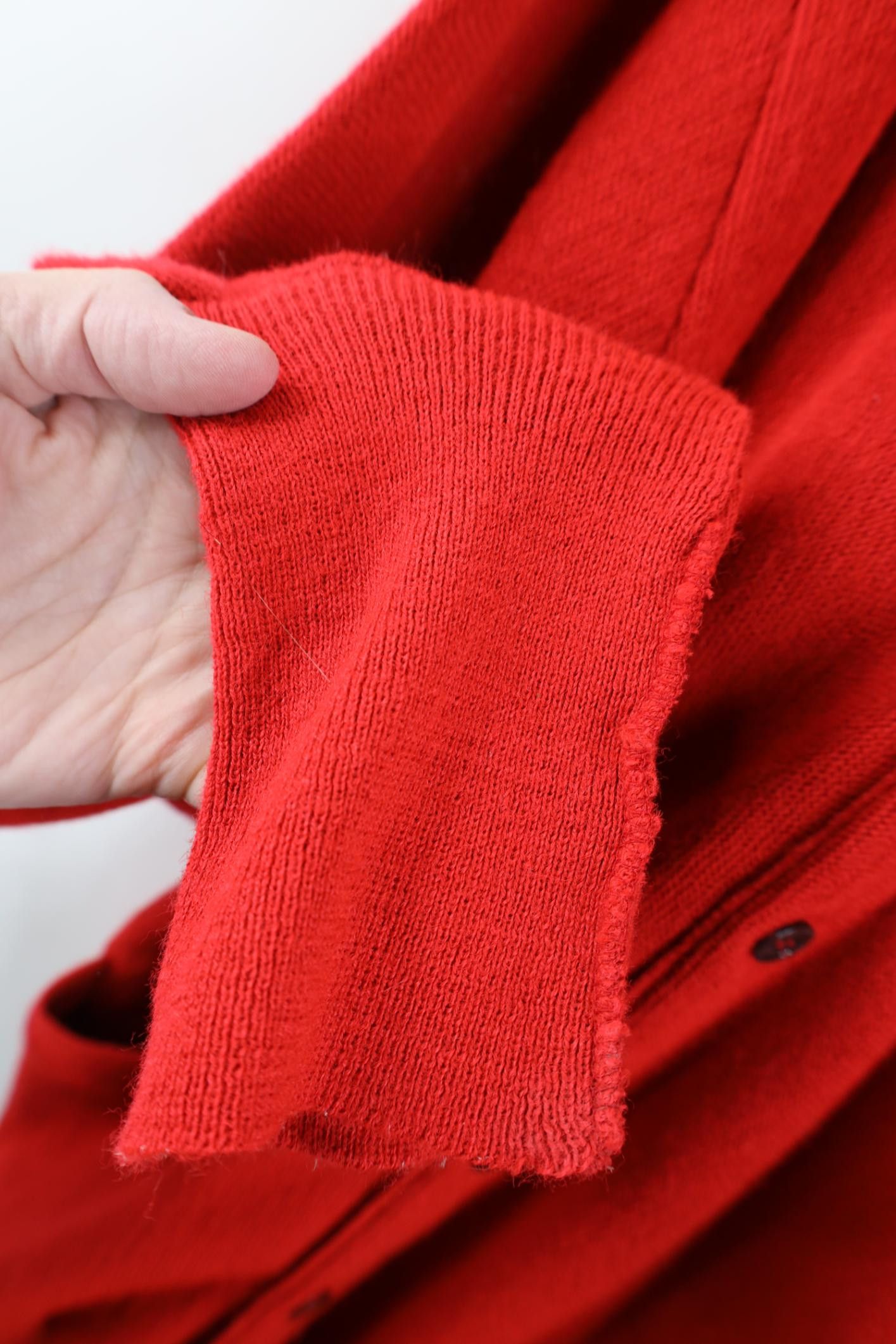 Vintage Vintage 70s Streetwear Kurt Cobain Cardigan Sweater Red USA Size US XL / EU 56 / 4 - 8 Thumbnail
