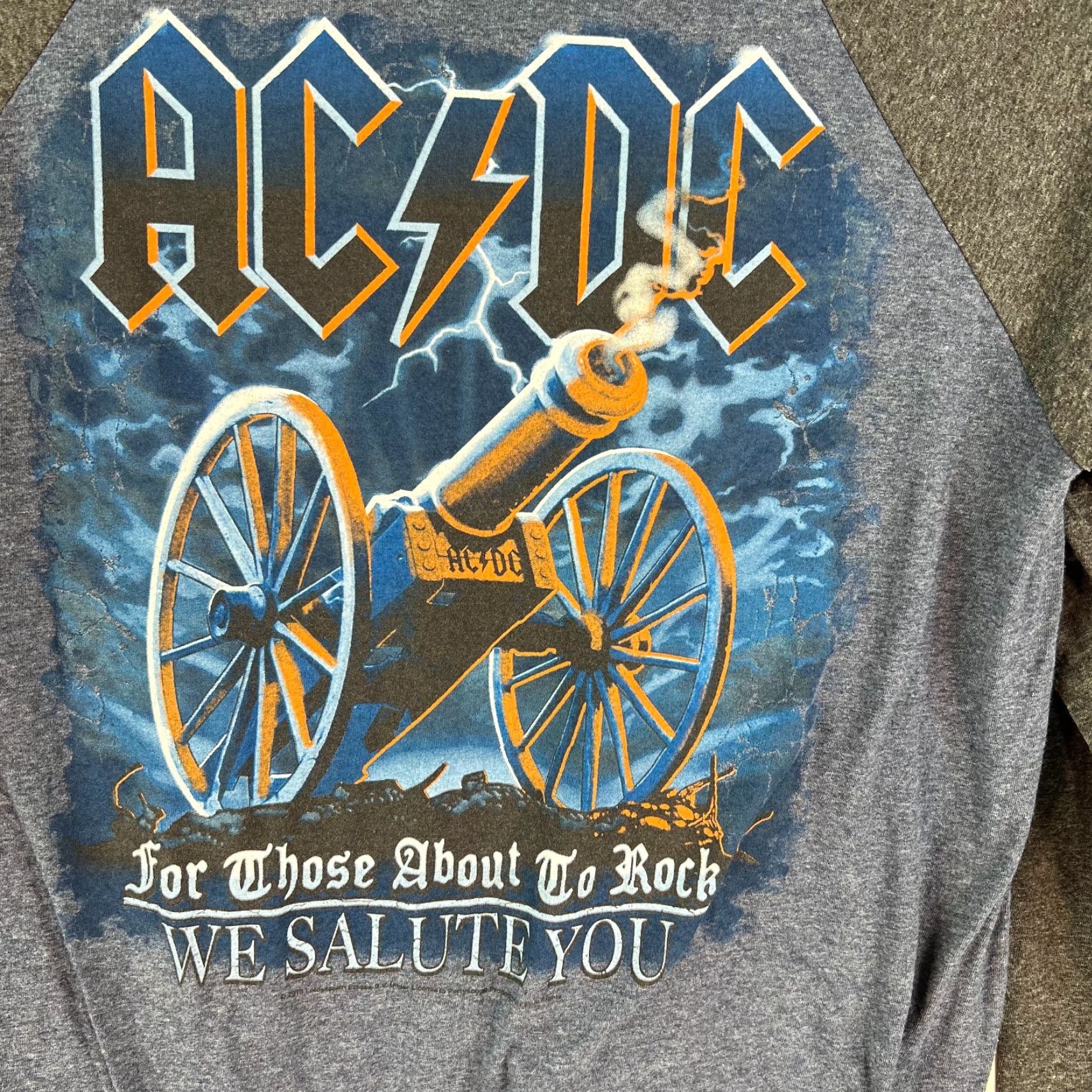 Liquid Blue Liquid Blue AC/DC For Those About To Rock We Salute You T-Shirt Mens Blue Size M Size US M / EU 48-50 / 2 - 2 Thumbnail
