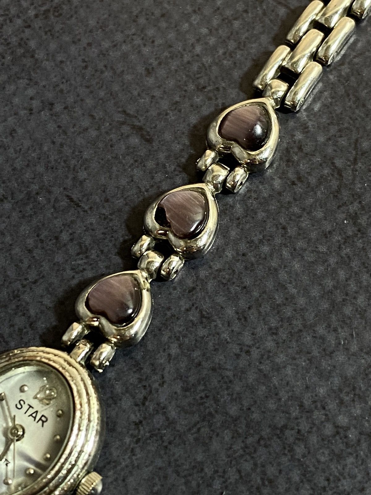 Japanese Brand Elegant STAR Watch with Hearts and Stones Japanese Brand Size ONE SIZE - 6 Thumbnail