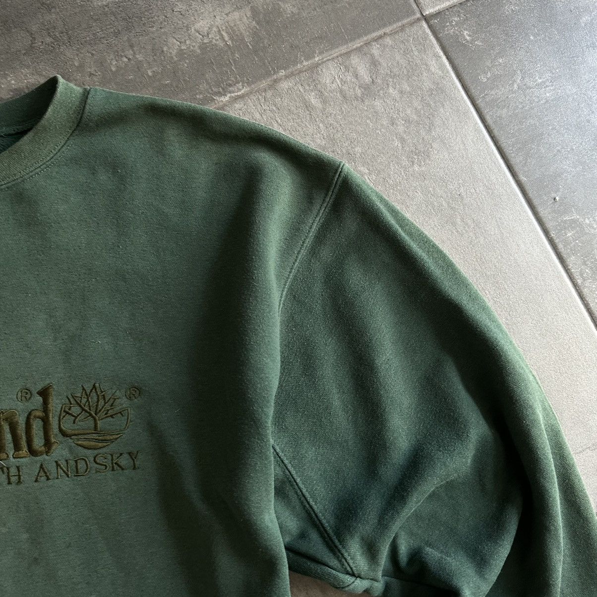 Timberland × Vintage Vintage Timberland Sweatshirt Big Logo Distressed Fit 90s Size US XL / EU 56 / 4 - 9 Thumbnail