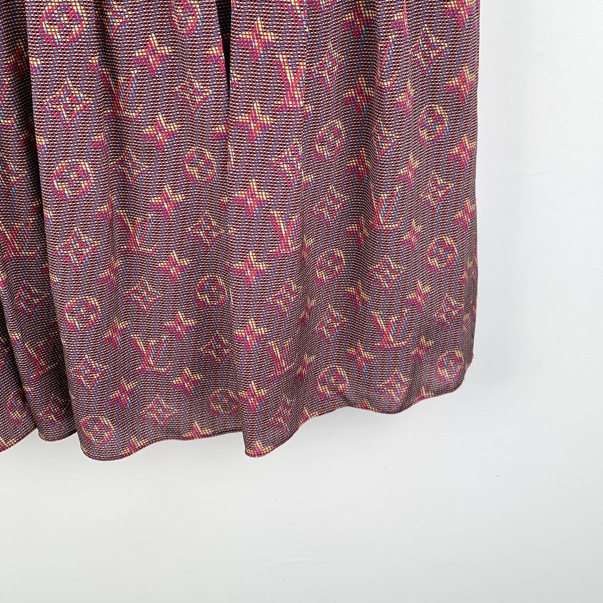 Louis Vuitton Louis Vuitton Damier Monogram Silk Puff Sleeve Dress K26WX Size XS / US 0-2 / IT 36-38 - 4 Thumbnail