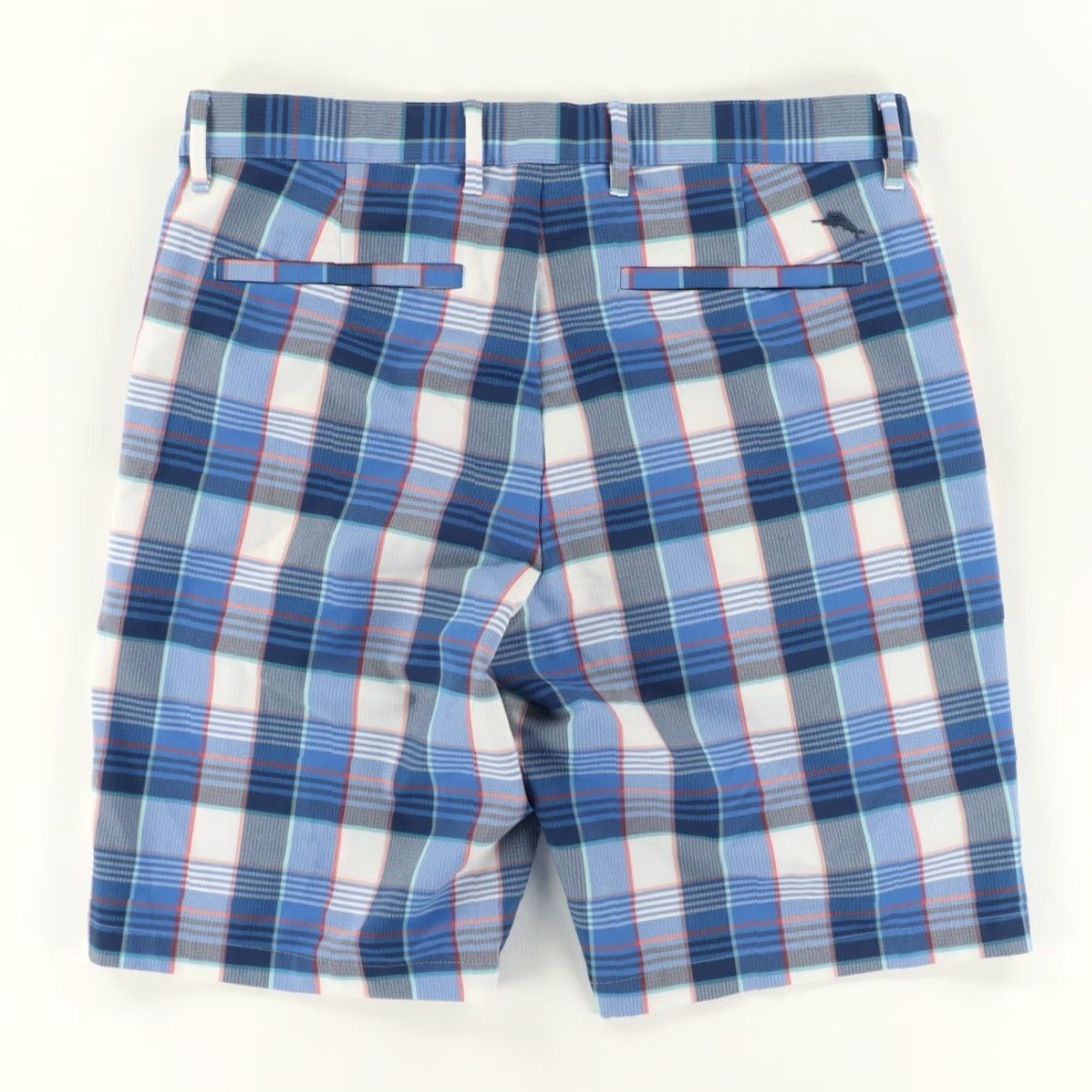 Tommy Bahama Tommy Bahama High Stretch On Par Golf Shorts Blue Plaid Mens 33 Shorts Blue Plaid Regular Mens 33 Size US 33 - 4 Thumbnail