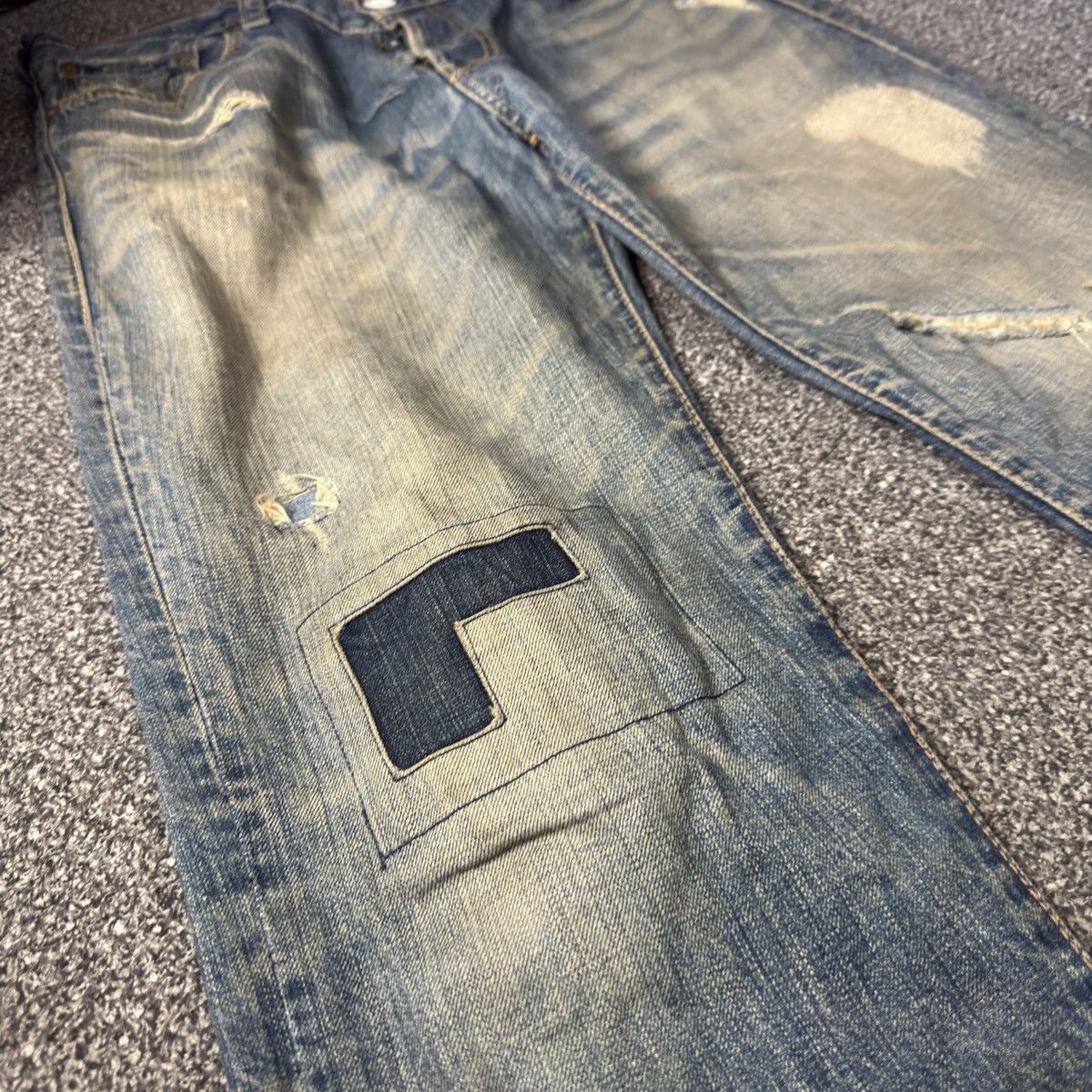Levi's Vintage 2005 Levis S502 Destroyed Grunge Jeans W34 Size US 34 / EU 50 - 6 Thumbnail