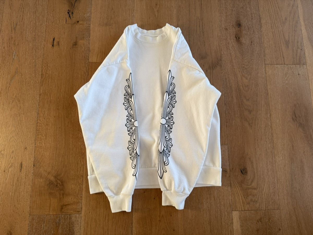 Chrome Hearts x Deadly Doll Cry on Me Crewneck Sweatshirt White Pink Mult Size US M / EU 48-50 / 2 - 3 Thumbnail