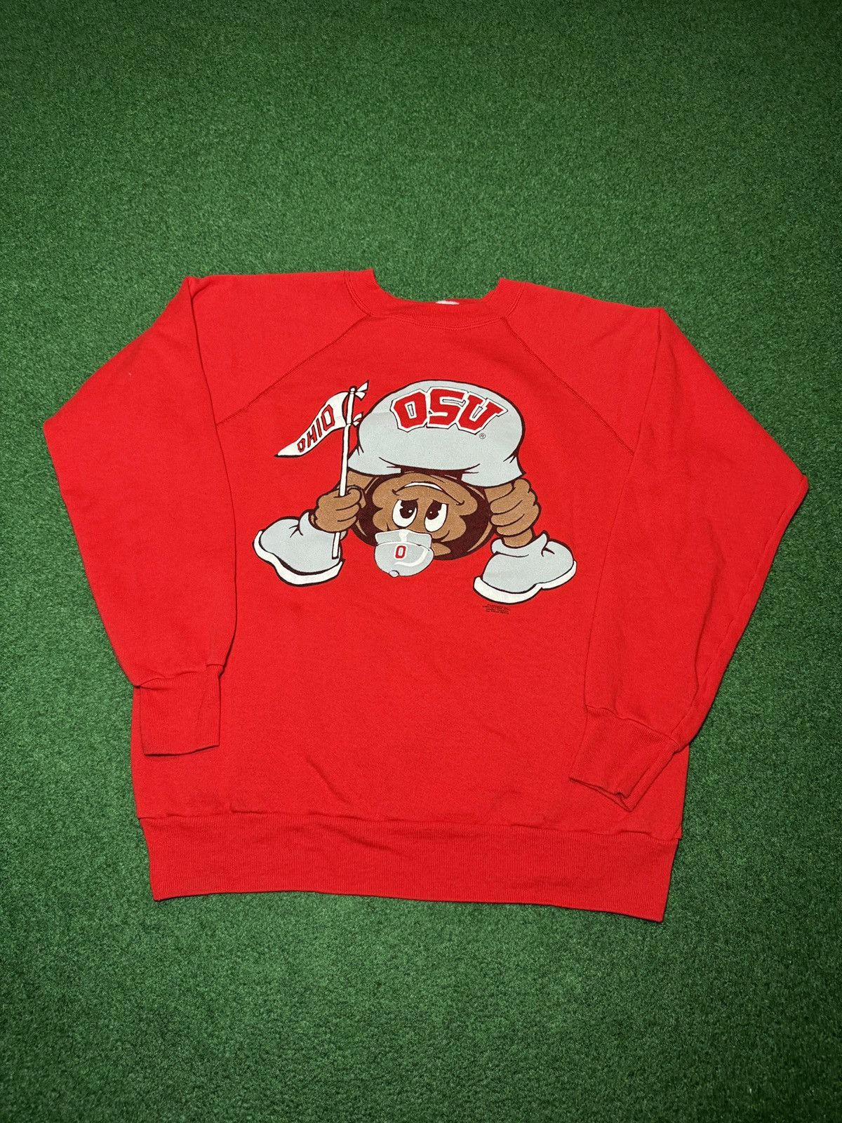 Vintage Vintage Ohio State Buckeye Cartoon L/XL College Sweatshirt Size US XL / EU 56 / 4 - 1 Thumbnail