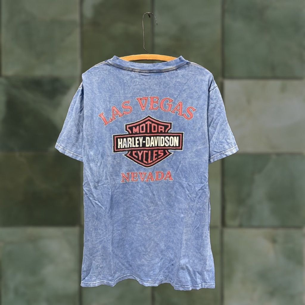 Harley Davidson VINTAGE Harley-Davidson T-Shirt Blue 90s Medium Mens USA Harley-Davidson Shirt Mens 90s Theme Vintage Harley Davidson Motorcycle Tee Shirt M Size US M / EU 48-50 / 2 - 1 Thumbnail