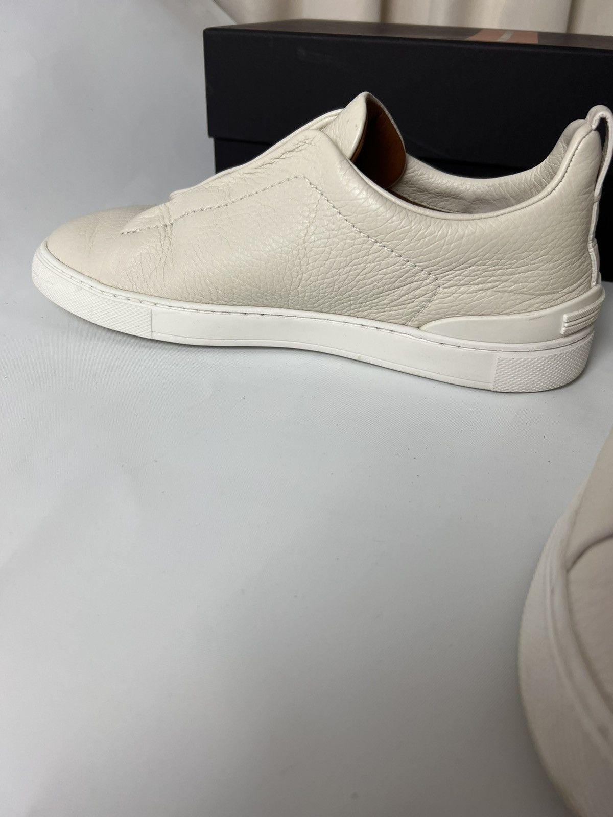 Ermenegildo Zegna Preowned Zegna Triple Stich Off white deerskin Size US 7.5 / EU 40-41 - 13 Thumbnail