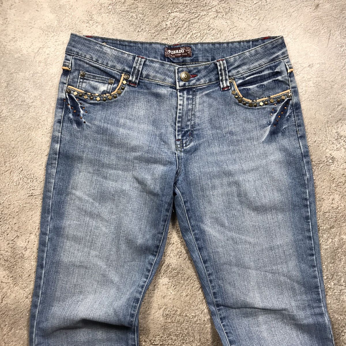 Vintage Vintage 90s Distressed Baggy Wide Leg Jeans Grunge Y2K 30 Size 30" / US 8 / IT 44 - 3 Thumbnail