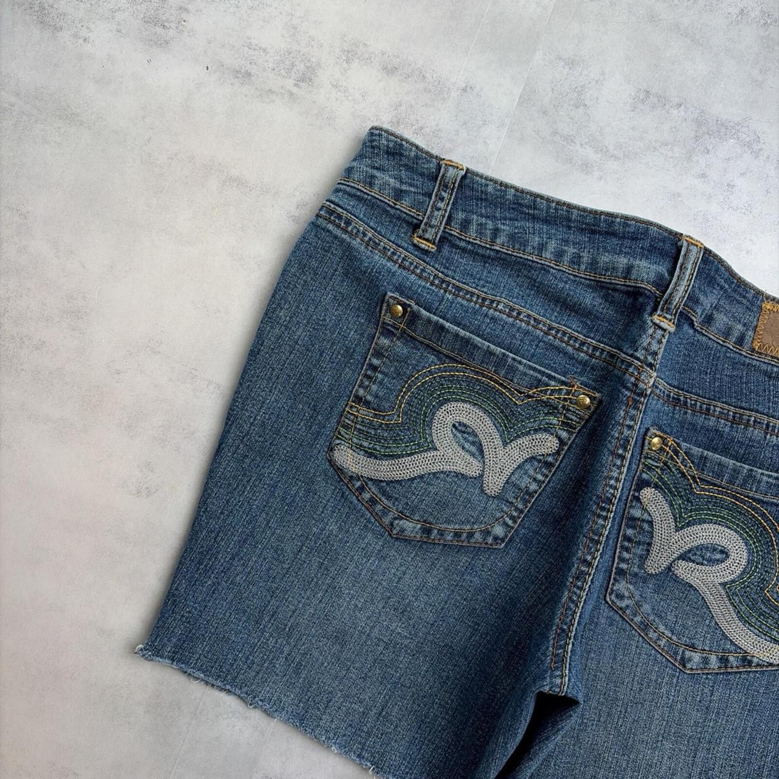 Rocawear Y2K Blue Rocawear Grunge Skater Mini Denim Shorts Size 30" / US 8 / IT 44 - 4 Thumbnail