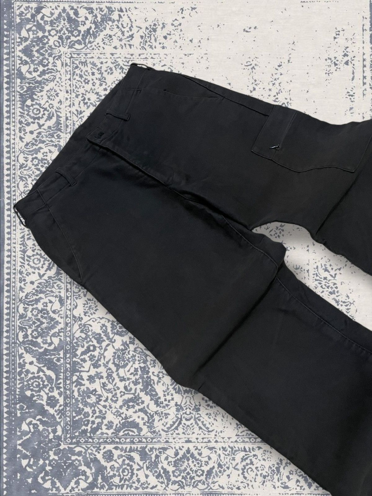 Yohji Yamamoto Vintage 1990s Designer Japan Yohji Yamamoto Suede Cargo Pant Size US 29 - 7 Thumbnail