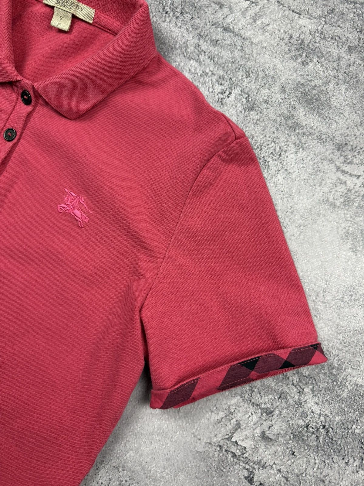 Burberry Burberry Brit Nova Check Pink Polo T-Shirt Y2K Tee Luxury Size S / US 4 / IT 40 - 10 Thumbnail