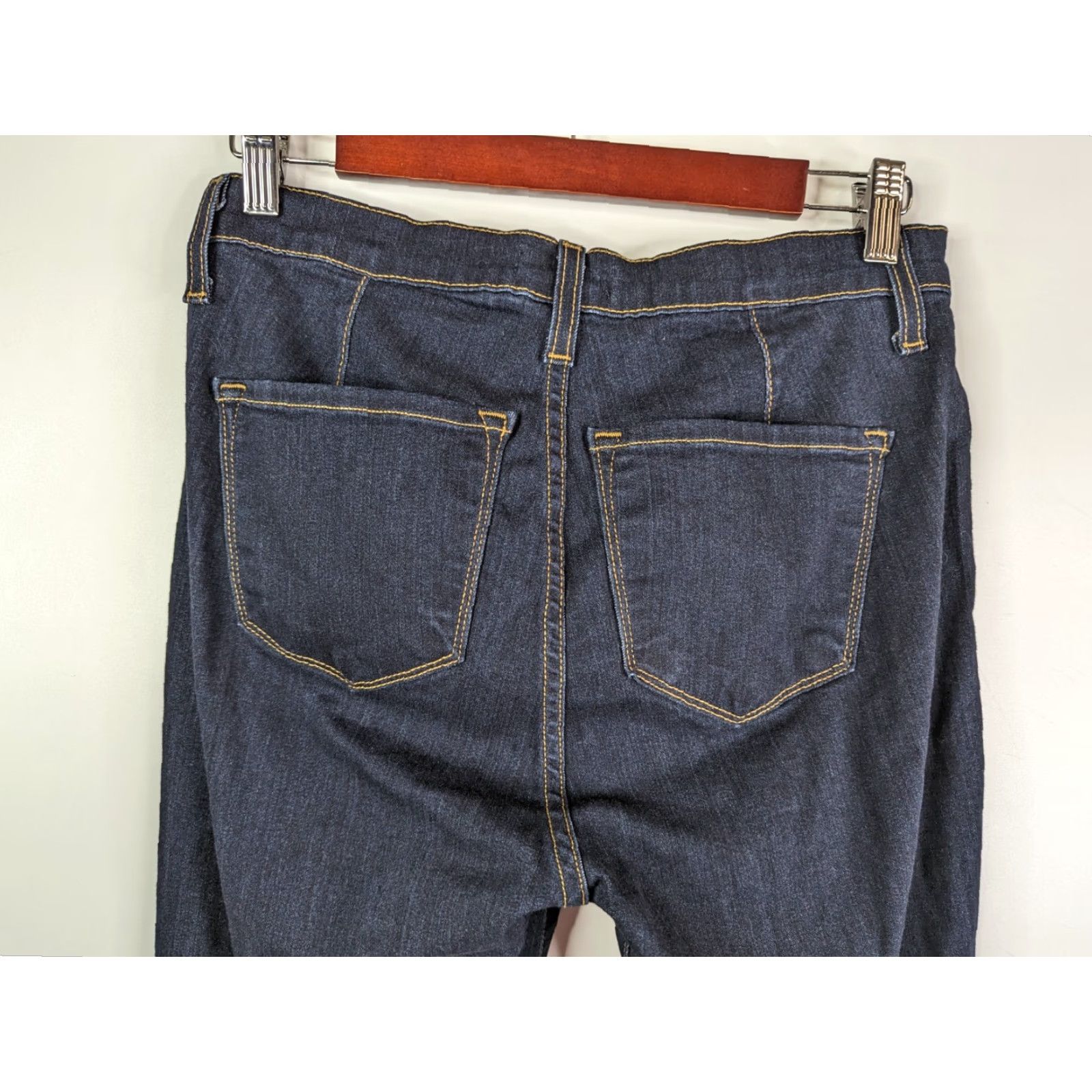 Vintage Judy Blue High Waist Super Flare Jeans 30 Blue Denim Cotton Blend Dark Wash Regular Womens Jeans Trend 90s Style- Flared USA 8396 Size 30" / US 8 / IT 44 - 6 Thumbnail