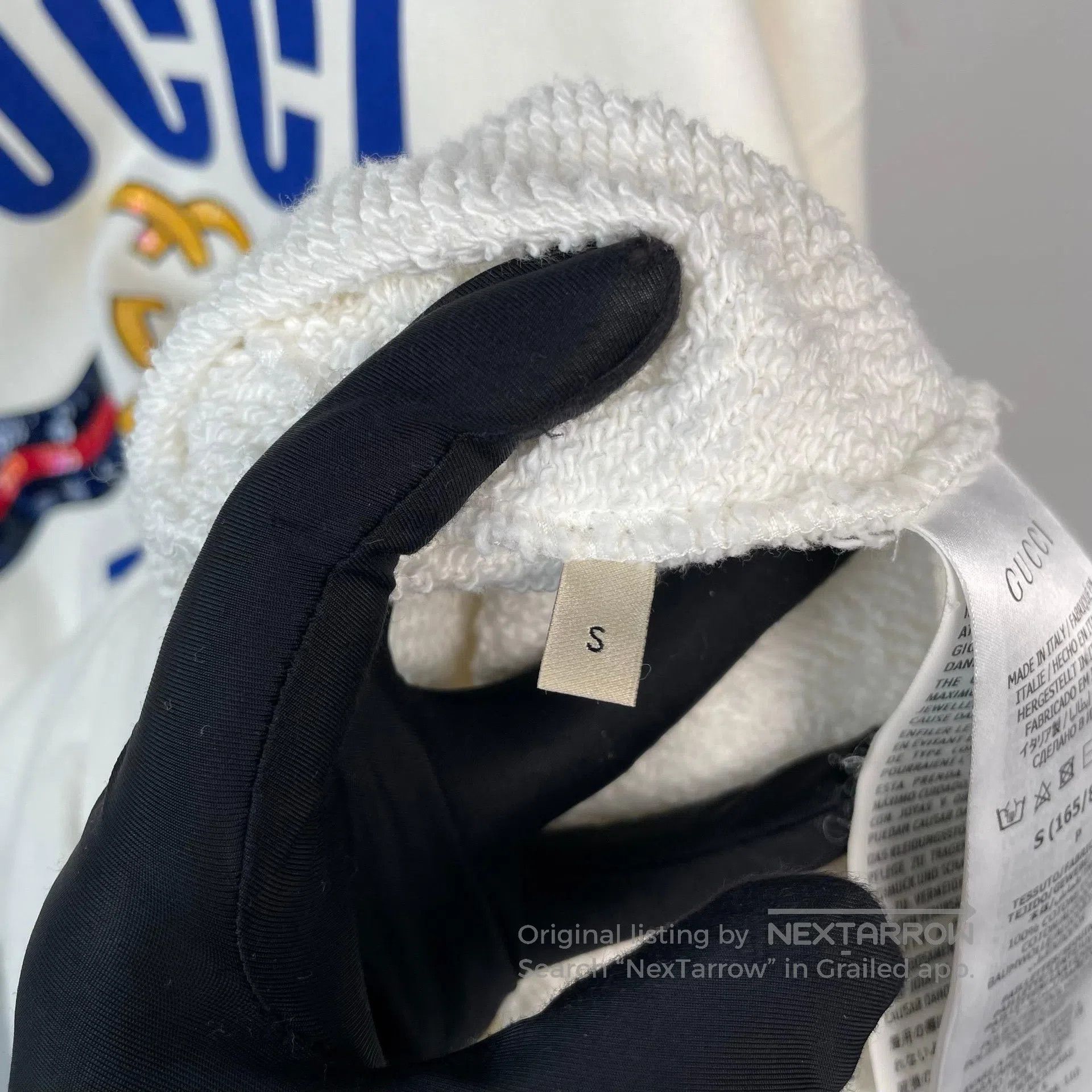 Gucci Guicci White Logo Letter Printed Cotton Crew Neck Long Sle Size US S / EU 44-46 / 1 - 4 Thumbnail