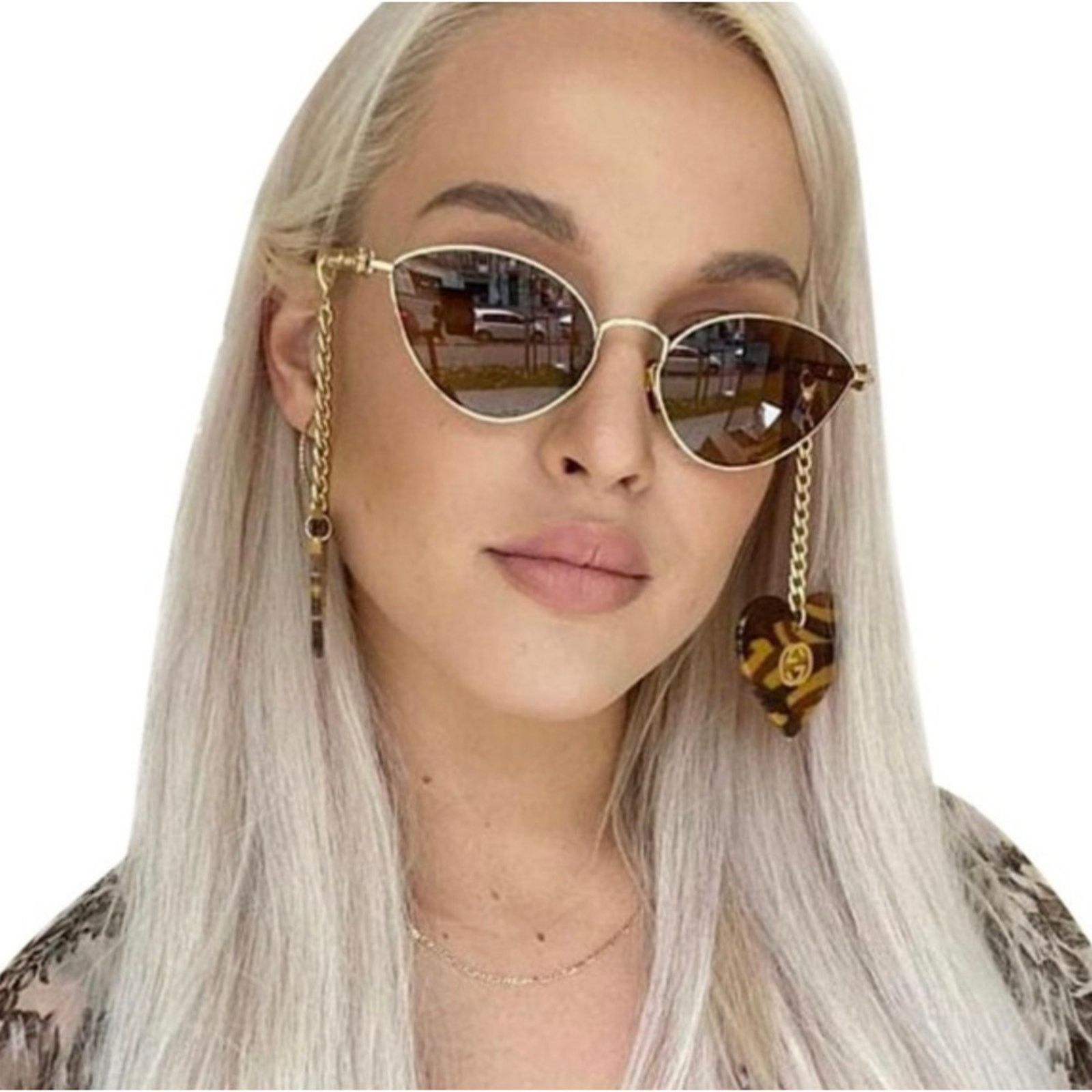 Gucci NWT GUCCI GG0977S 002 57 Sunglasses(GG0977S-002-57) Size ONE SIZE - 6 Thumbnail
