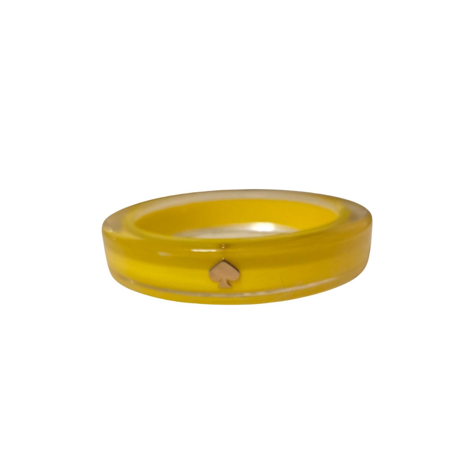 Kate Spade Kate Spade Yellow Acrylic Spade Bangle Bracelet Size ONE SIZE - 5 Thumbnail