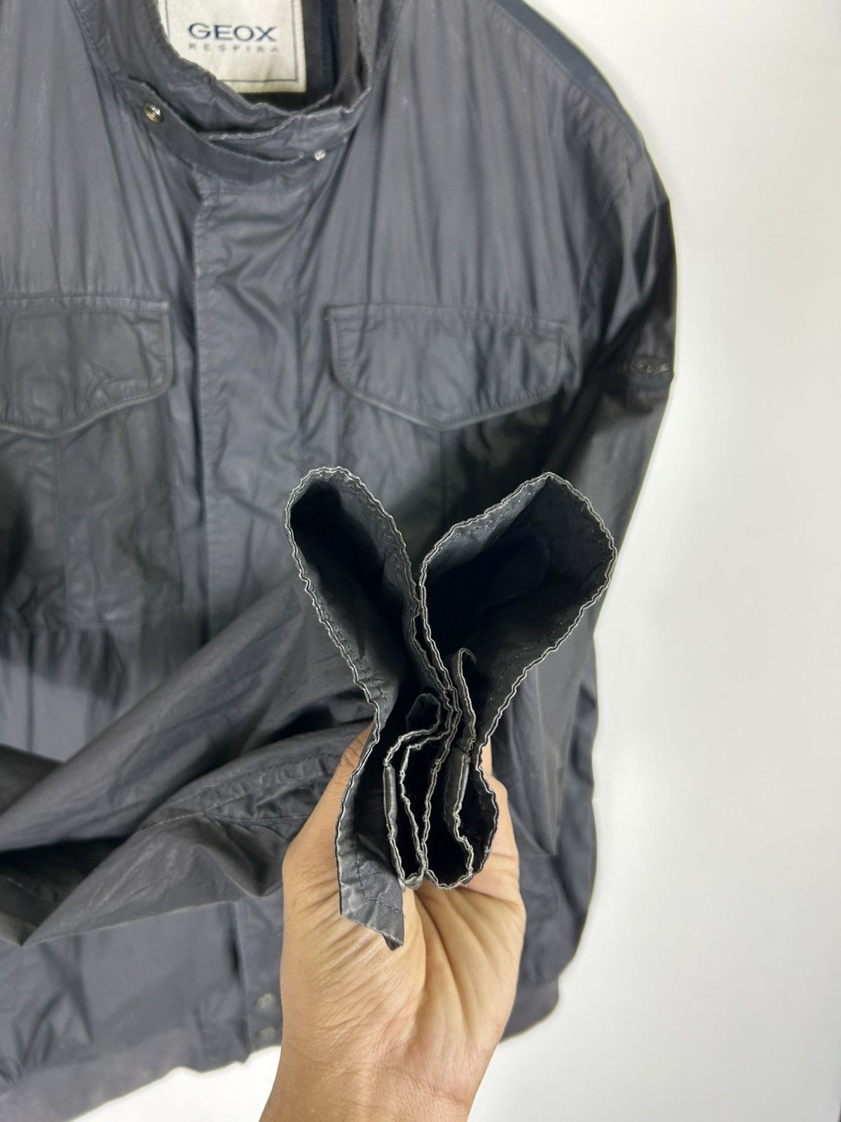 Geox × Italia Independent 🔥Geox Respira Italia Patent Zipper Jacket Size US L / EU 52-54 / 3 - 10 Thumbnail