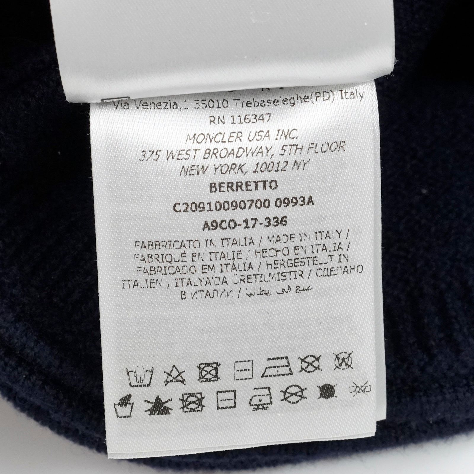 Moncler Moncler Berretto Wool Beanie Hat Navy Red Stripe Italy Size ONE SIZE - 4 Thumbnail