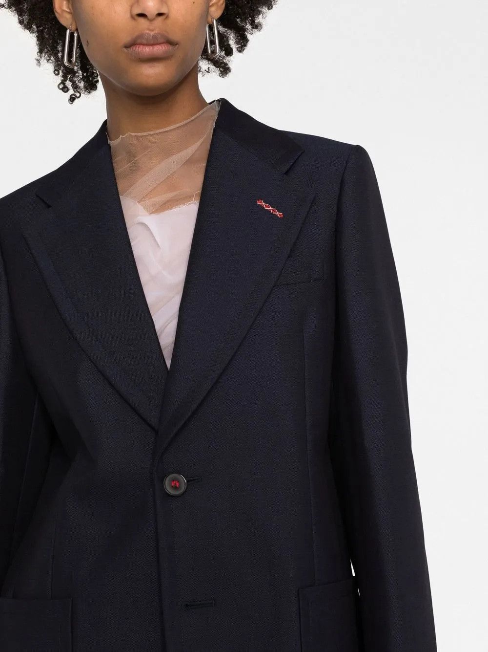 Maison Margiela o1y0625 Blazer in Midnight Blue Size XS / US 0-2 / IT 36-38 - 2 Thumbnail