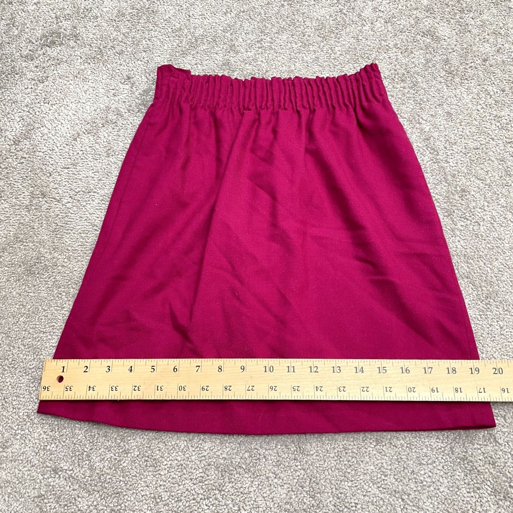 J.Crew VINTAGE J.Crew Wool Blend Pleated Pencil Skirt Womens 0 Pink Elastic Waist Pockets Lined Size 25" / US 0 / IT 36 - 7 Thumbnail