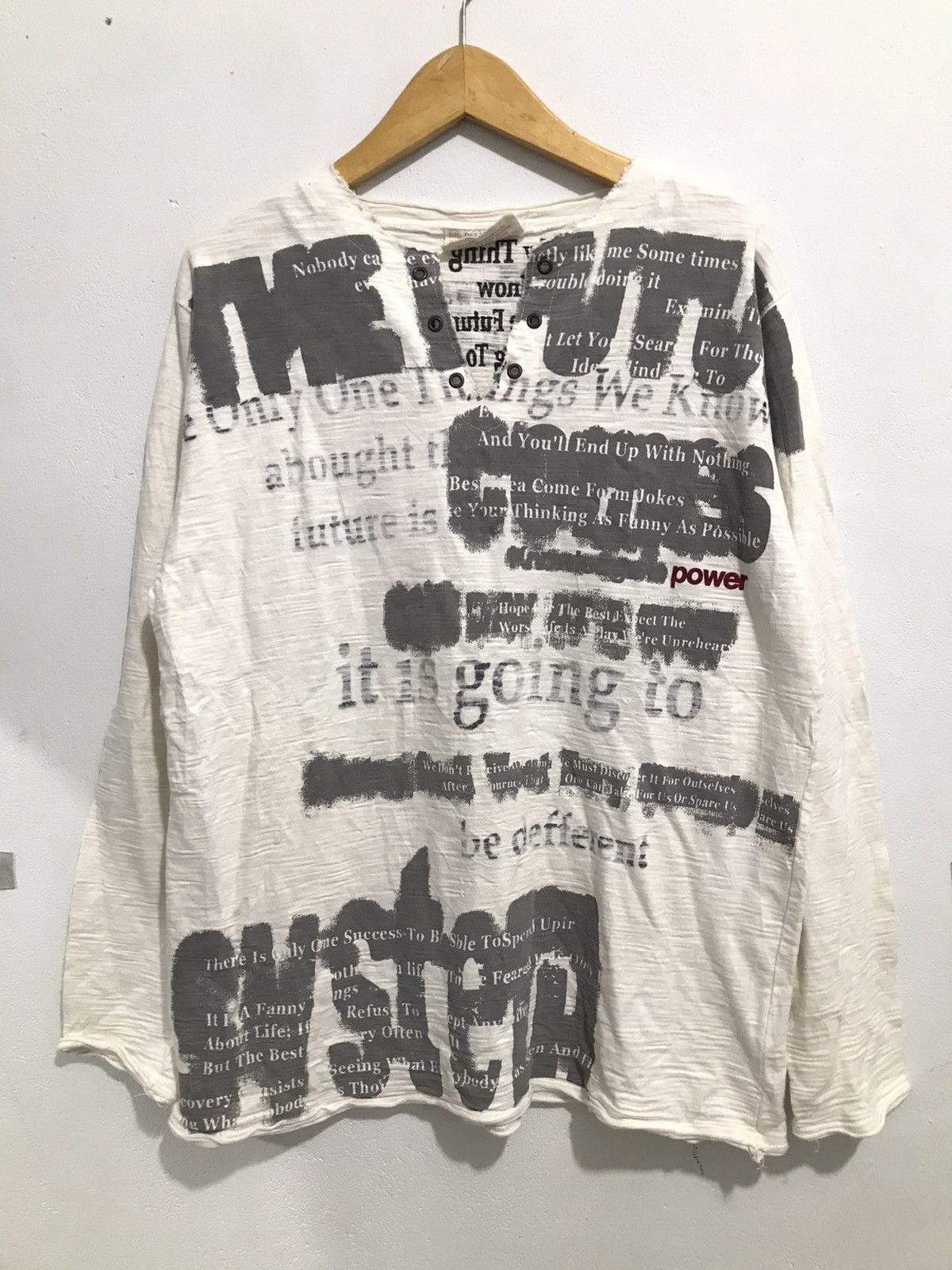 image of If Six Was Nine x In The Attic Poem Rock Long Sleeve Western Dig Deep Japan in White (Size Large)