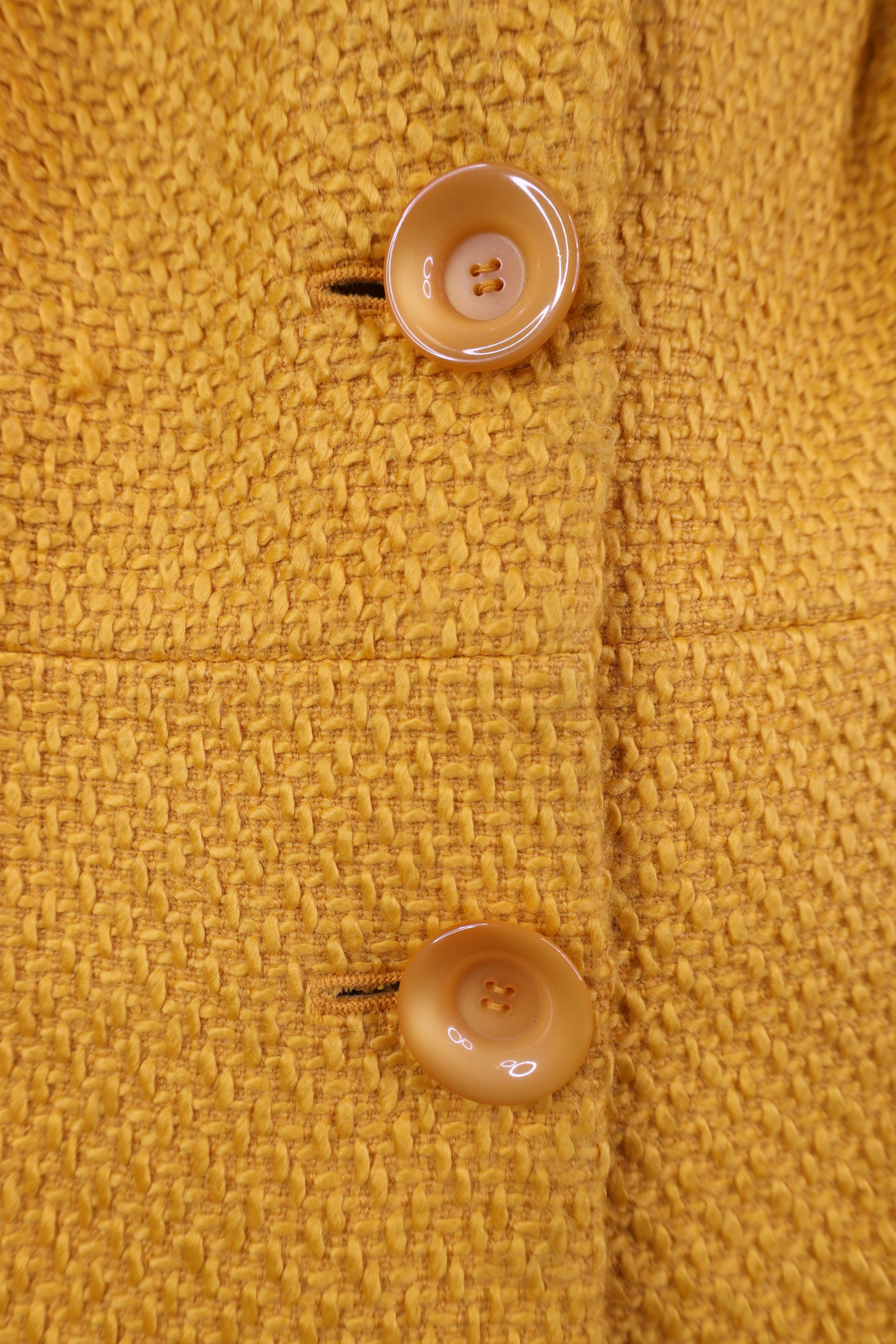 Vintage Vintage 90s Streetwear Weave Suit Coat Blazer Jacket Yellow Size XL / US 12-14 / IT 48-50 - 4 Thumbnail