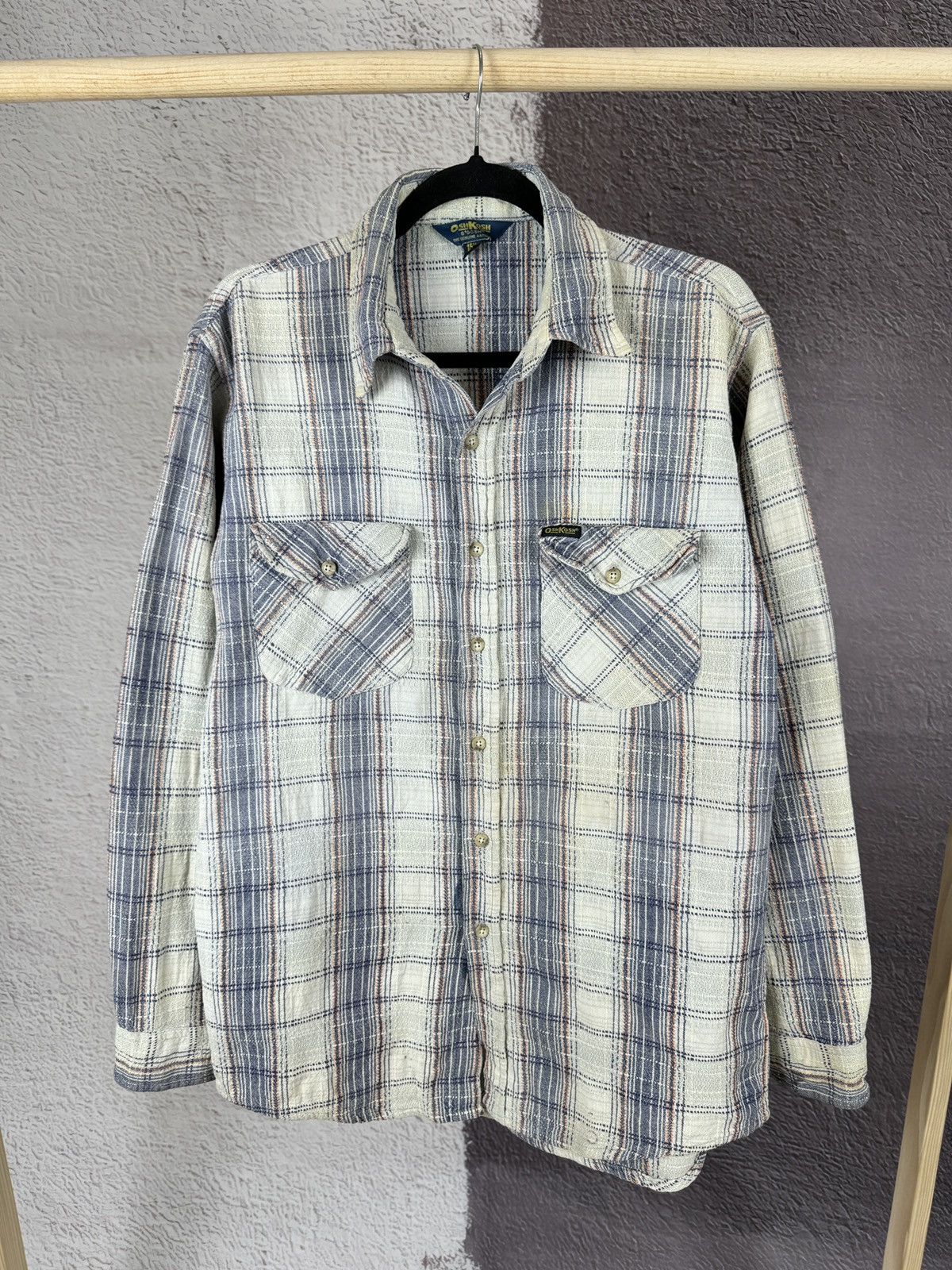 Japanese Brand OshKosh bgosh vintage Japan Workwear checkered flannel shirt Size US M / EU 48-50 / 2 - 2 Thumbnail