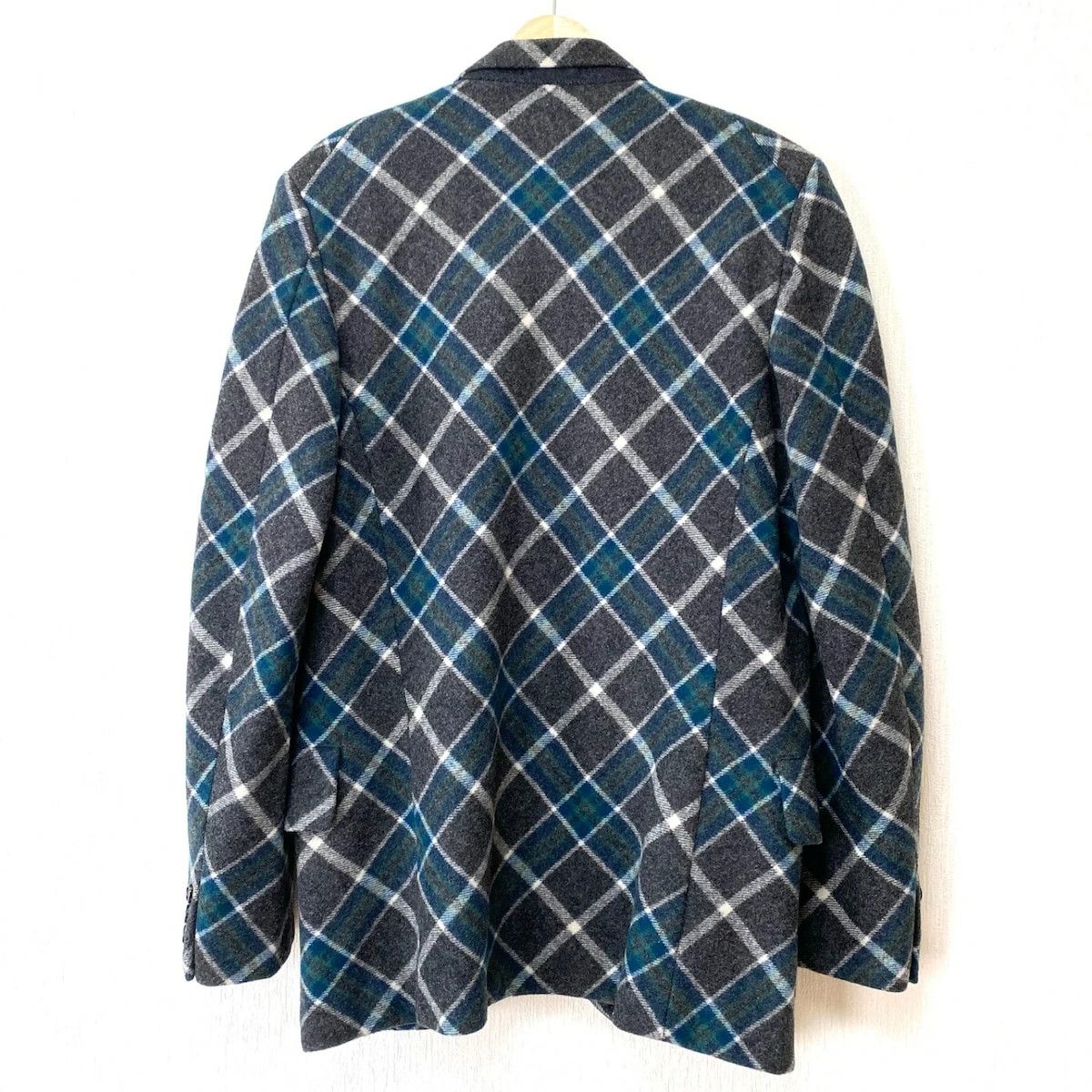 Comme des Garcons Homme Plus Jacket check pattern 3 button flap pocket wool Multicolor Size US M / EU 48-50 / 2 - 2 Thumbnail