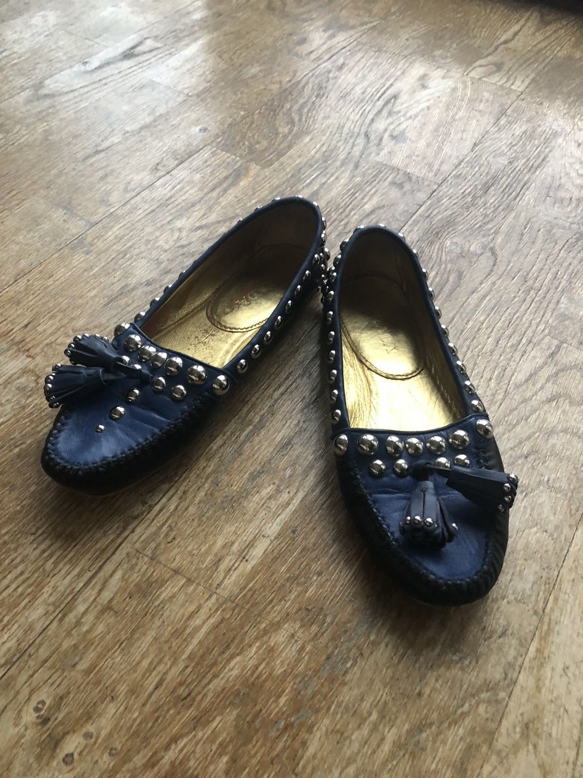 Prada VINTAGE PRADA LEATHER SLIP ON SHOES SANDALS Size US 5.5 / IT 35.5 - 2 Thumbnail