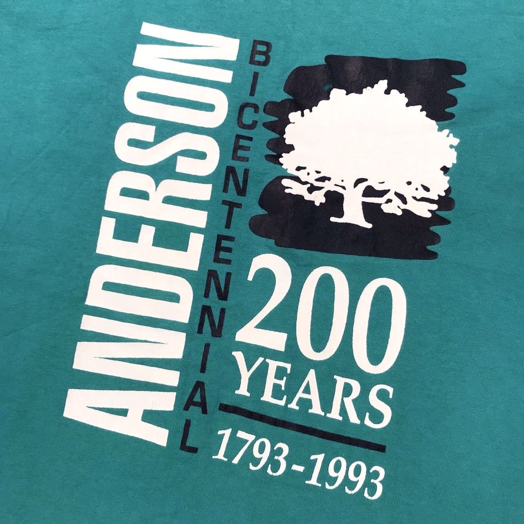Fruit Of The Loom VINTAGE 90s Single Stitch Anderson Bicentennial Graphic T-shirt Medium Unisex Adults XS? Size US M / EU 48-50 / 2 - 5 Thumbnail