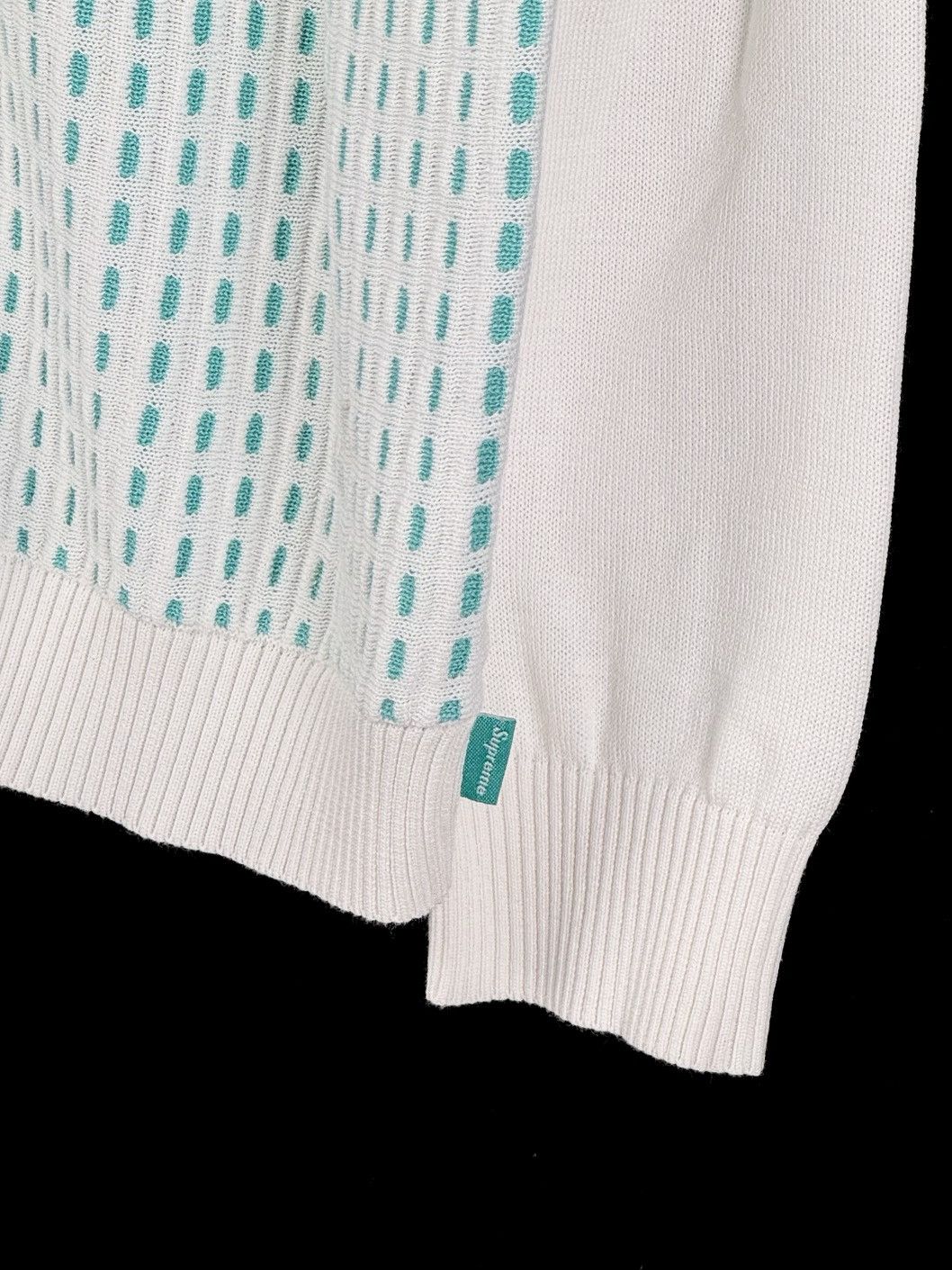 Supreme UNWORN* SS18 Supreme Dashes Zip Up Knit Polo Size US M / EU 48-50 / 2 - 4 Thumbnail