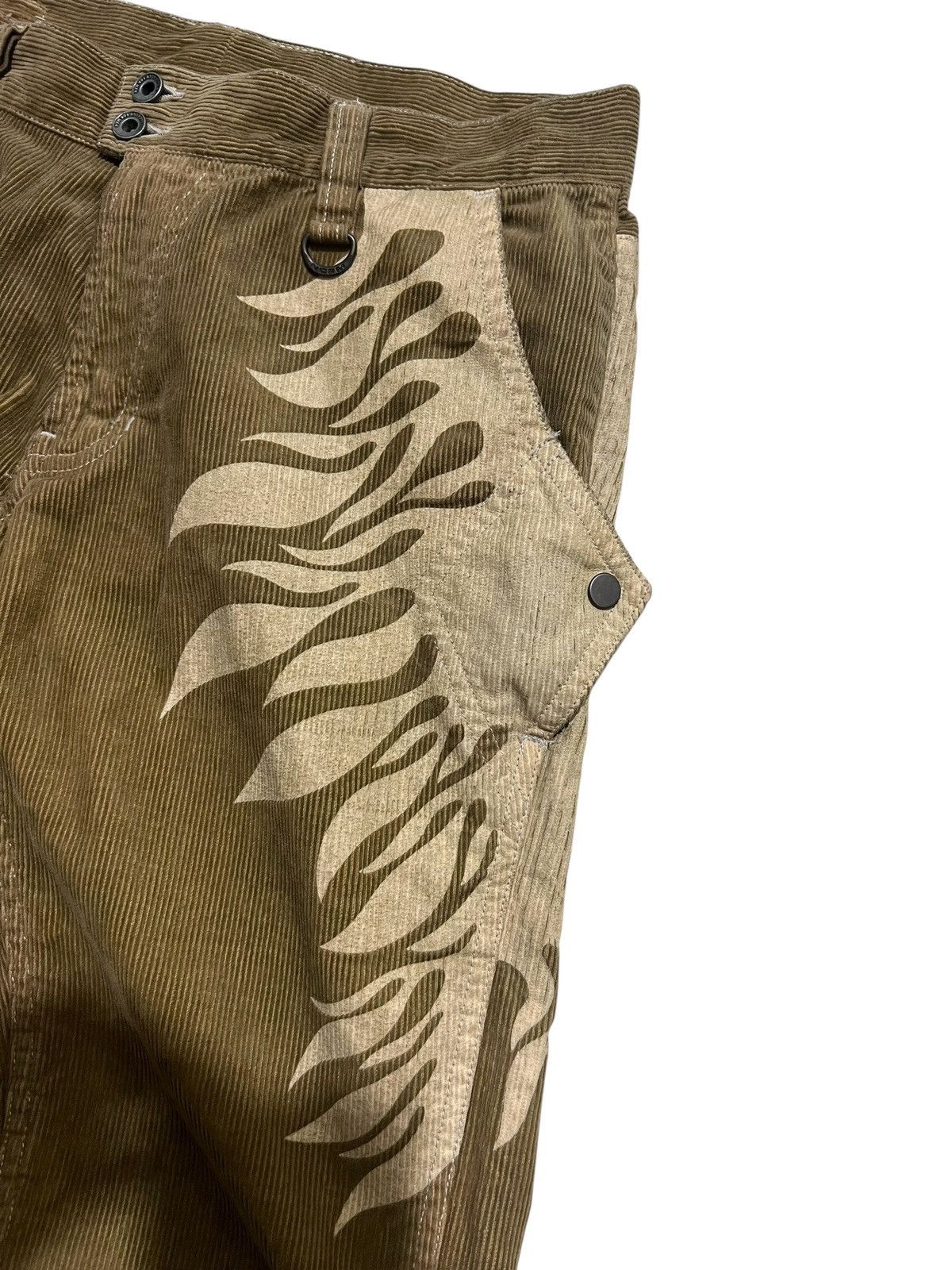Nicole club flame corduroy flared pants