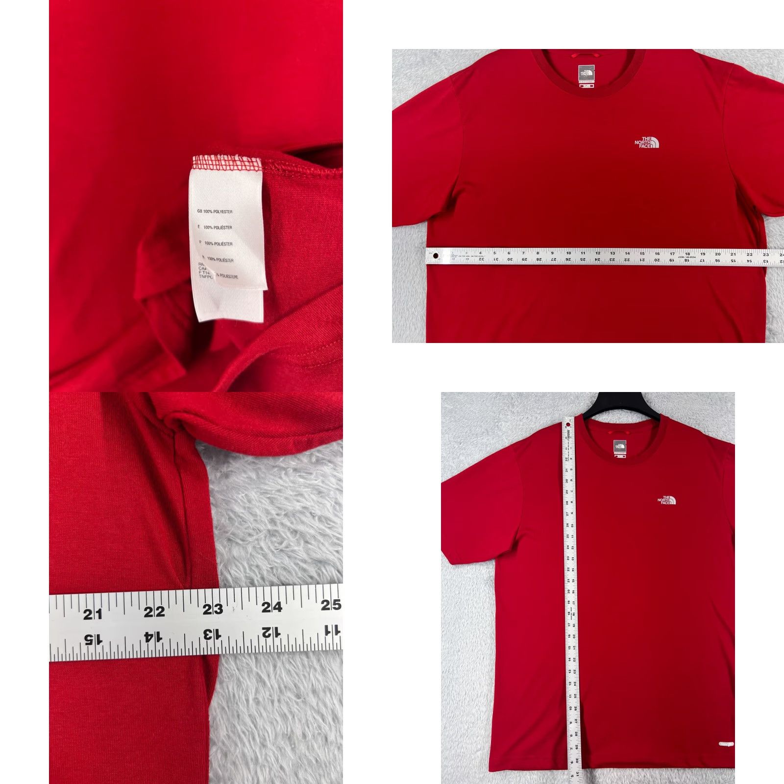 The North Face The North Face Shirt Men XL Red Short Sleeve Crew Neck Vaporwick Poly Size US XL / EU 56 / 4 - 8 Thumbnail