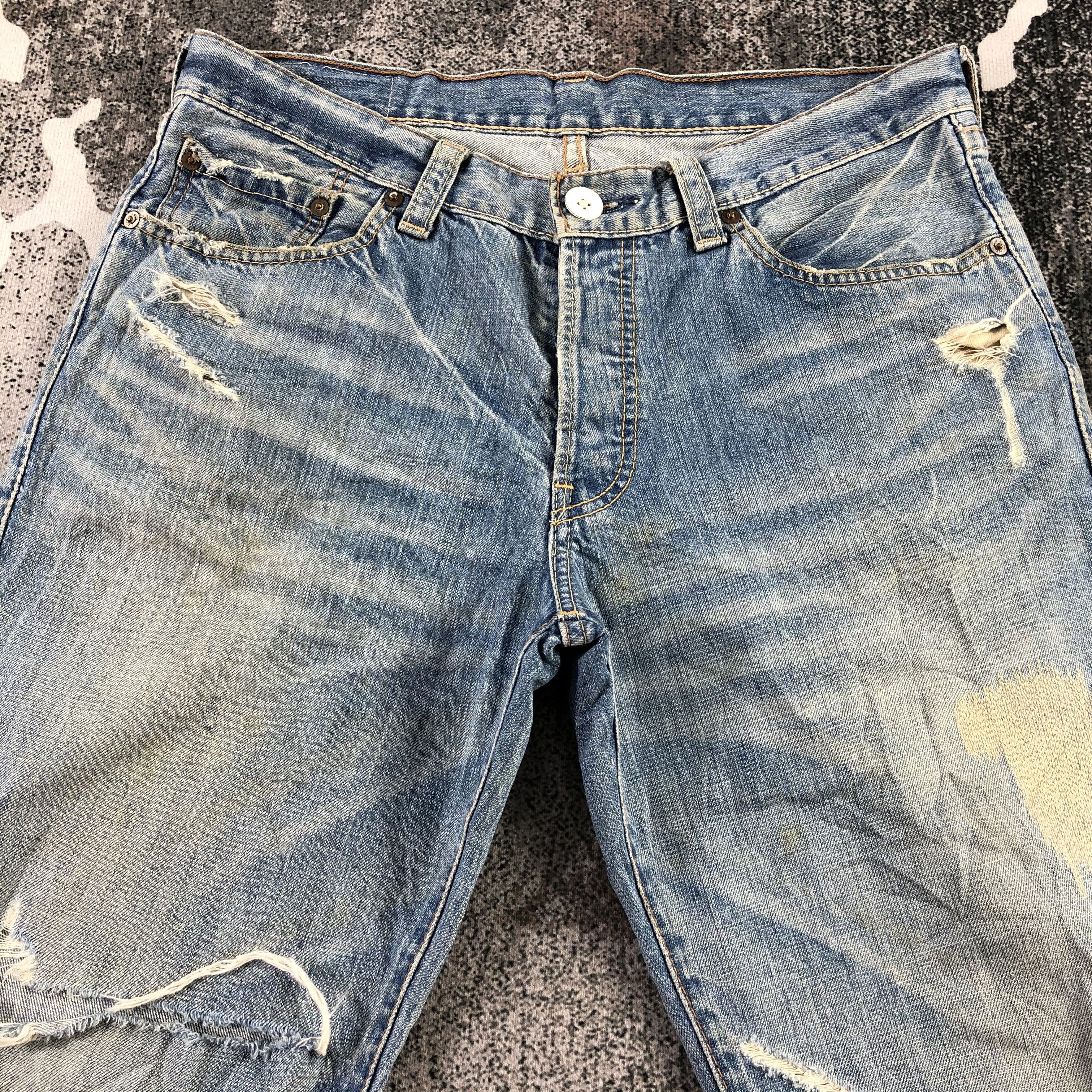 Levi's Vintage Levi's 502 Jeans Patchwork Distress Denim KJ1401 Size US 34 / EU 50 - 2 Thumbnail