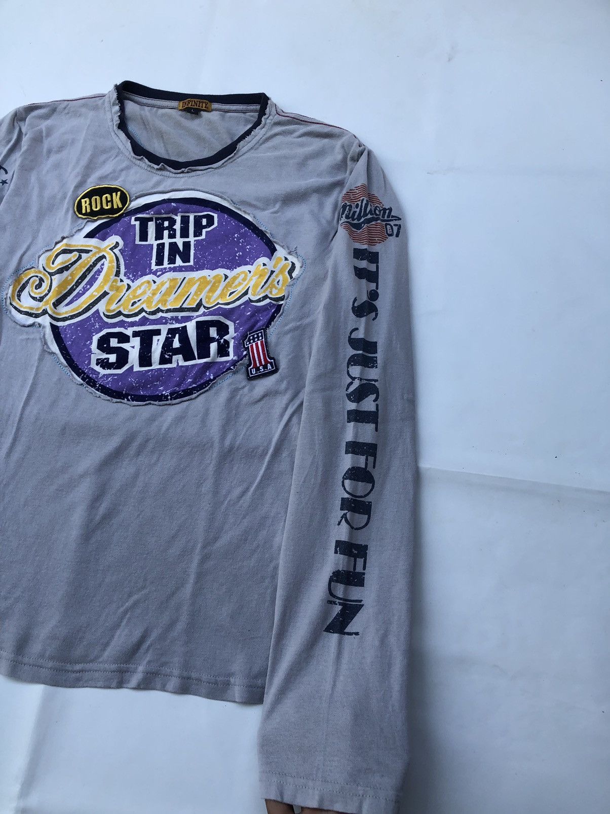 If Six Was Nine Studded Poem Patch Infinity LongSleeve Rock Punk Style Size US L / EU 52-54 / 3 - 3 Thumbnail