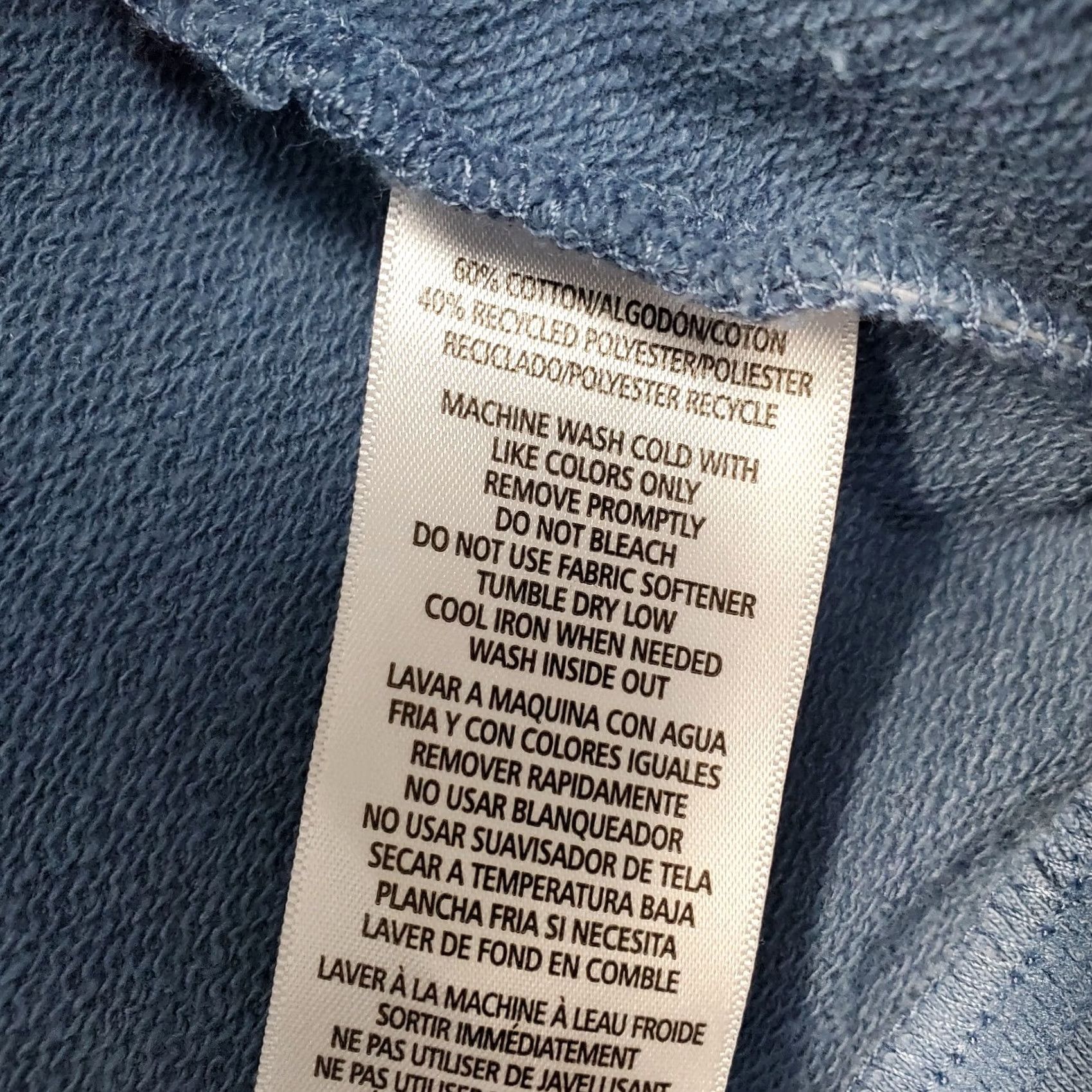 Calvin Klein Calvin Klein Jeans Hoodie Womens Small Blue Cropped Pullover Ribbed Cuff Hem Sh Size S / US 4 / IT 40 - 6 Thumbnail