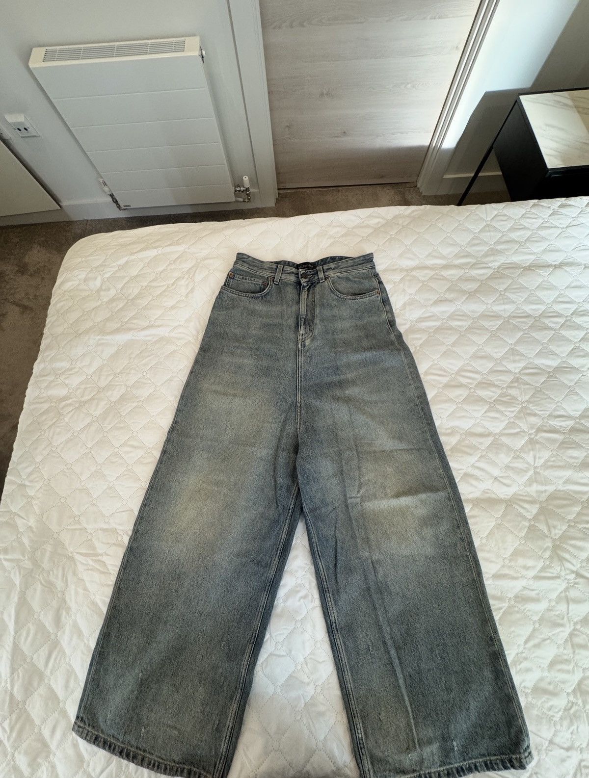 Balenciaga Balenciaga Low-Crotch Wide Leg Jeans Size US 33 - 3 Thumbnail