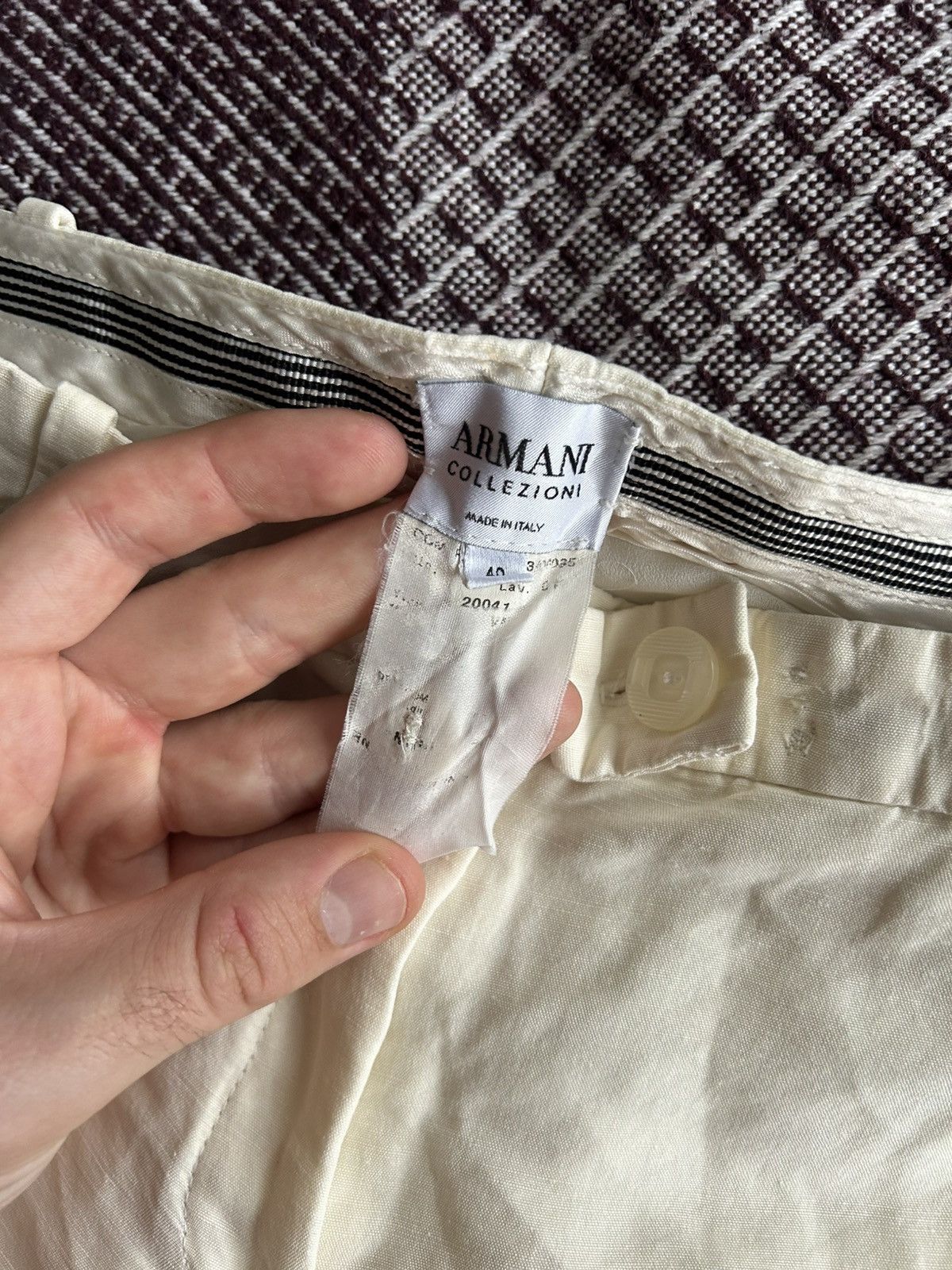Armani Collezioni Vintage Armani Collezioni Linen Pants Solid Style Size 40 Size 27" / US 4 / IT 40 - 9 Thumbnail