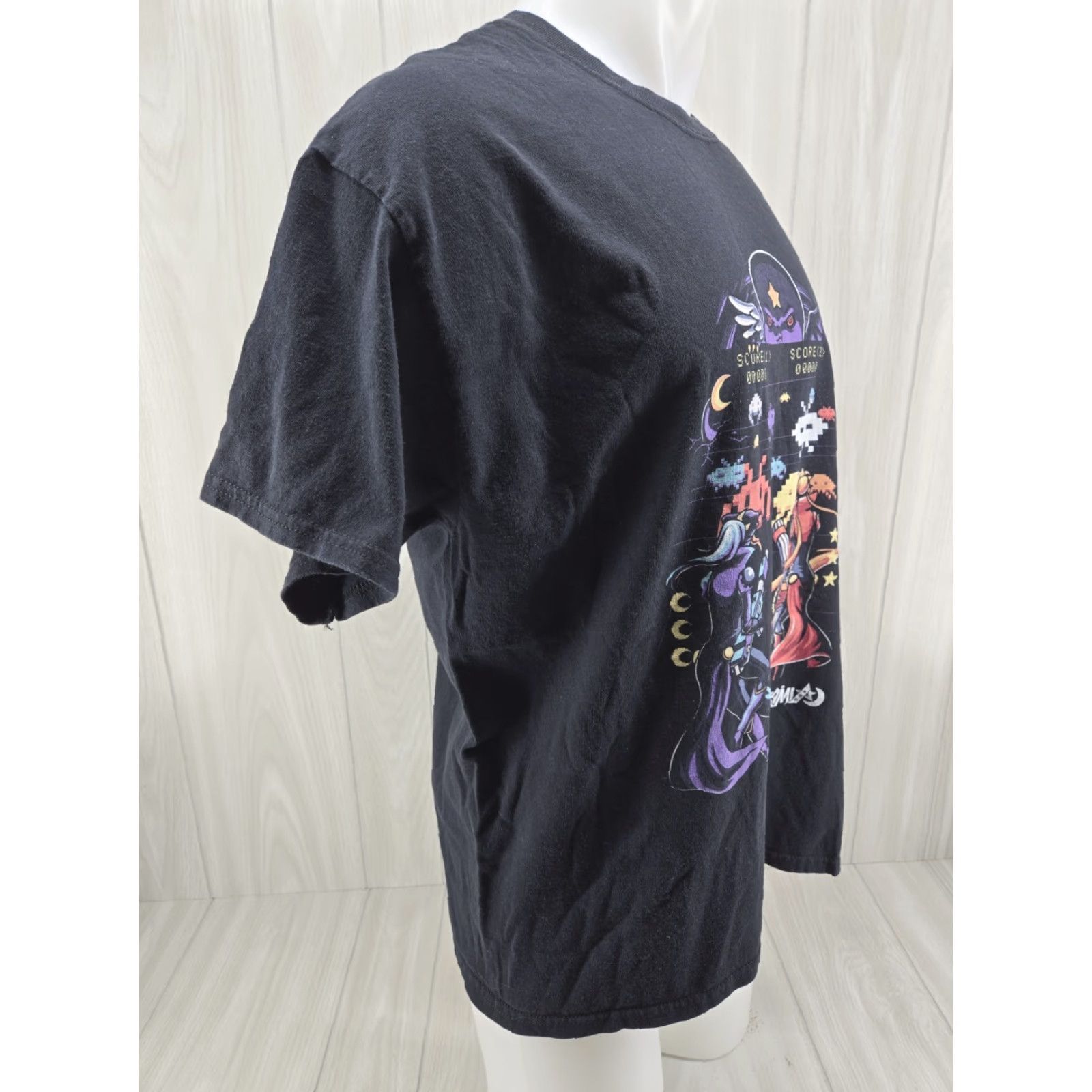 Gildan VINTAGE Kami Con Birmingham Alabama Anime Graphic T-Shirt XL Men's Black Cotton Logo Short Sleeve Crew Neck 27.5" Down Back Size US XL / EU 56 / 4 - 6 Thumbnail