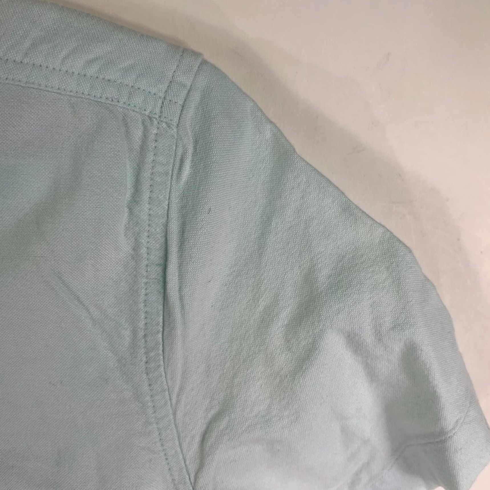 Eddie Bauer VINTAGE Eddie Bauer Shirt Mens Short Sleeve Button-Up Light Green Small Regular Chest 40 in Cotton Casual Workwear 60s 70s Mens Size US S / EU 44-46 / 1 - 2 Thumbnail