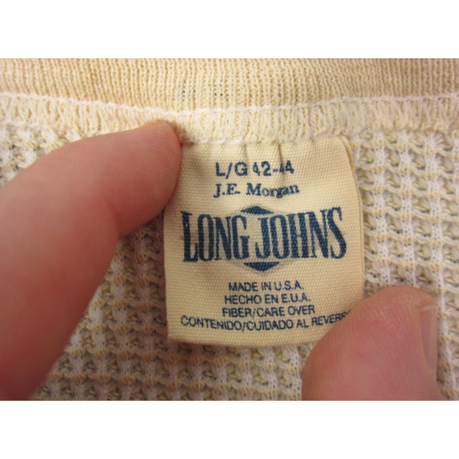 Vintage VINTAGE J. E MORGAN Shirt Mens L Yellow Thermal Waffle USA Made long sleeve Crew Neck 90s Outdoor Sports Shirt Mens L Yellow Thermal USA Made Size US L / EU 52-54 / 3 - 5 Thumbnail