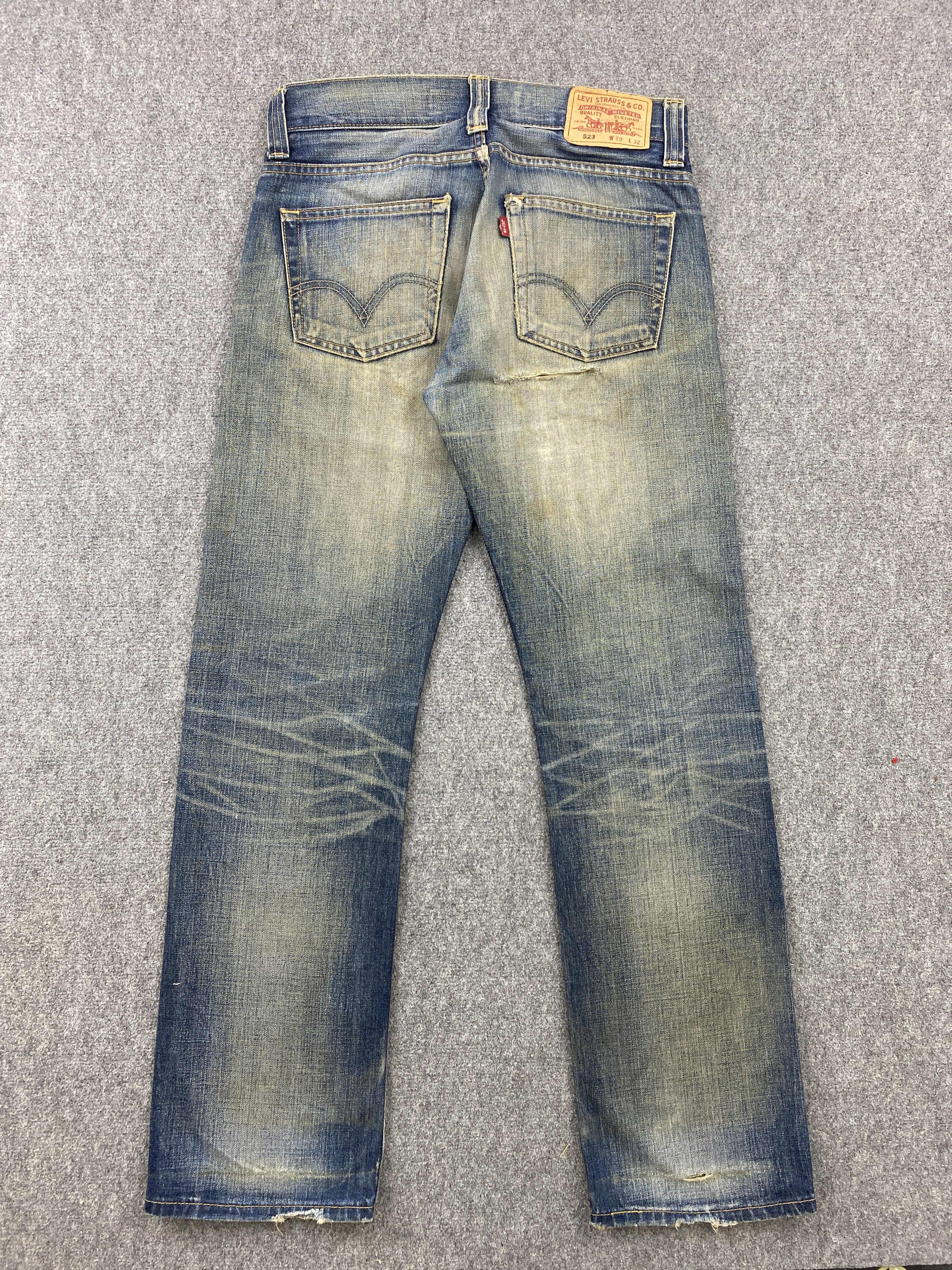 Levi's × Vintage Rusty Vintage 90s Levis 523 Faded Blue Jeans Size US 31 - 3 Thumbnail