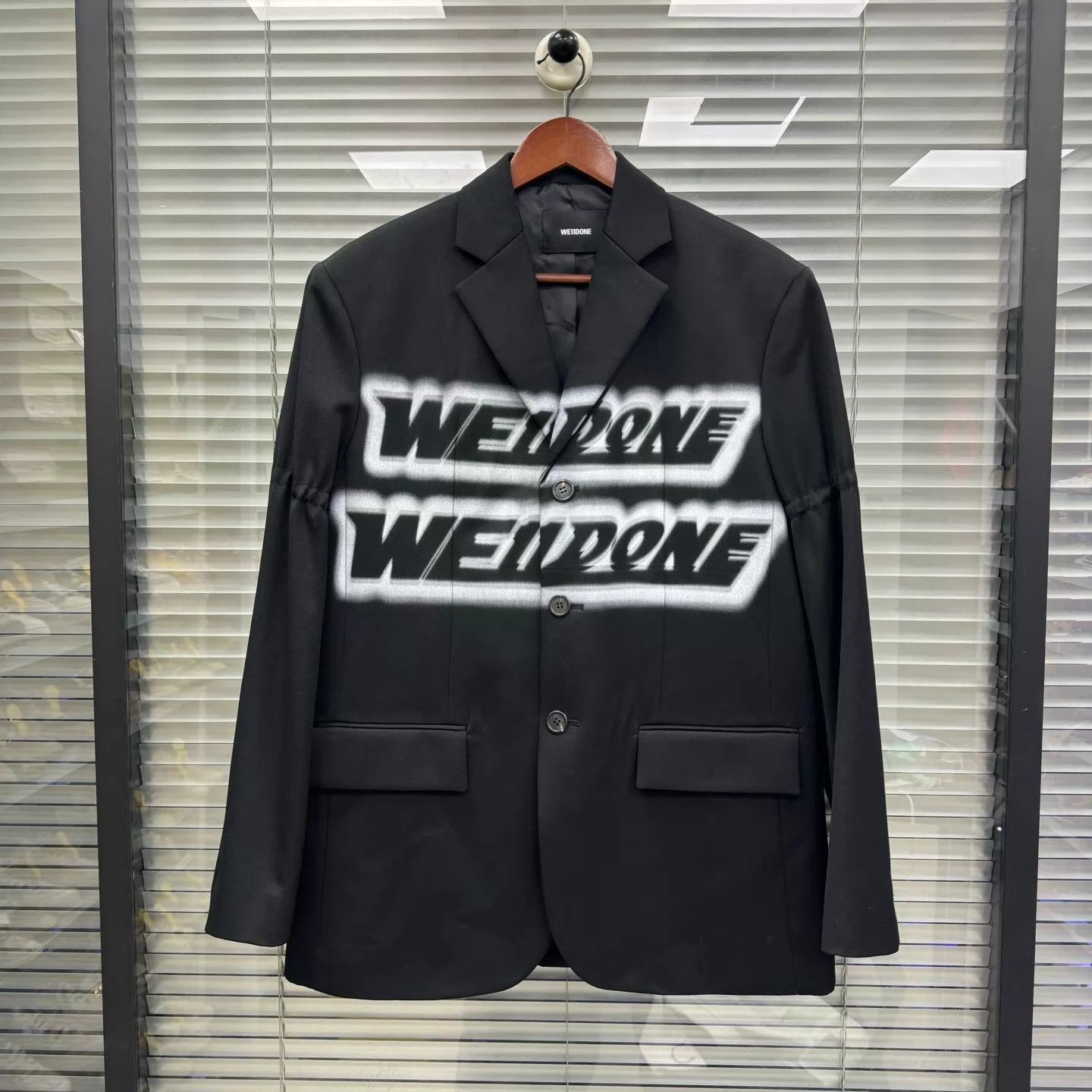 WE11DONE Black Blazer with Graphic Print - XS Size US XS / EU 42 / 0 - 1 Thumbnail