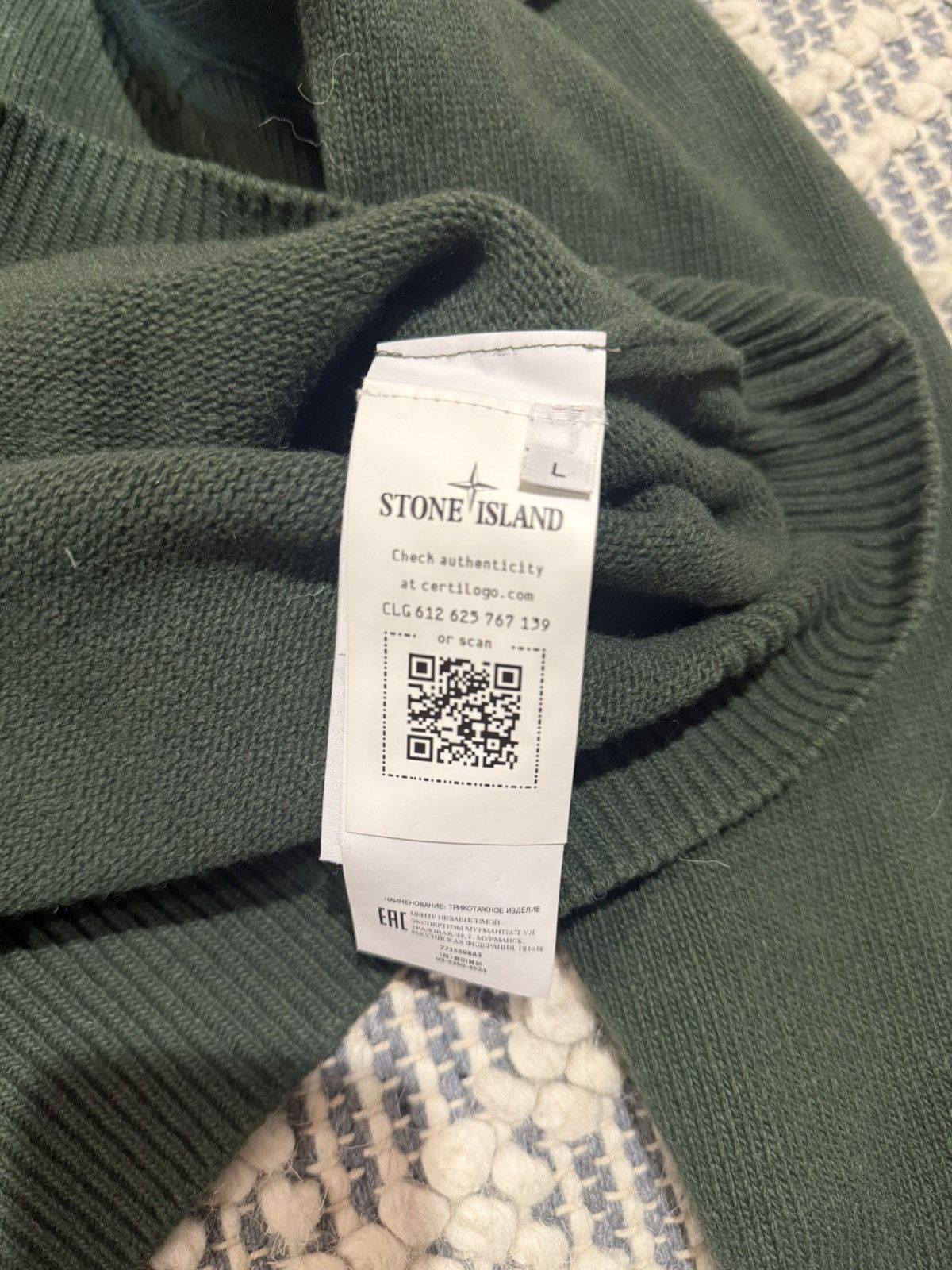 Stone Island Green sweater wool crewneck forest large Size US L / EU 52-54 / 3 - 4 Thumbnail