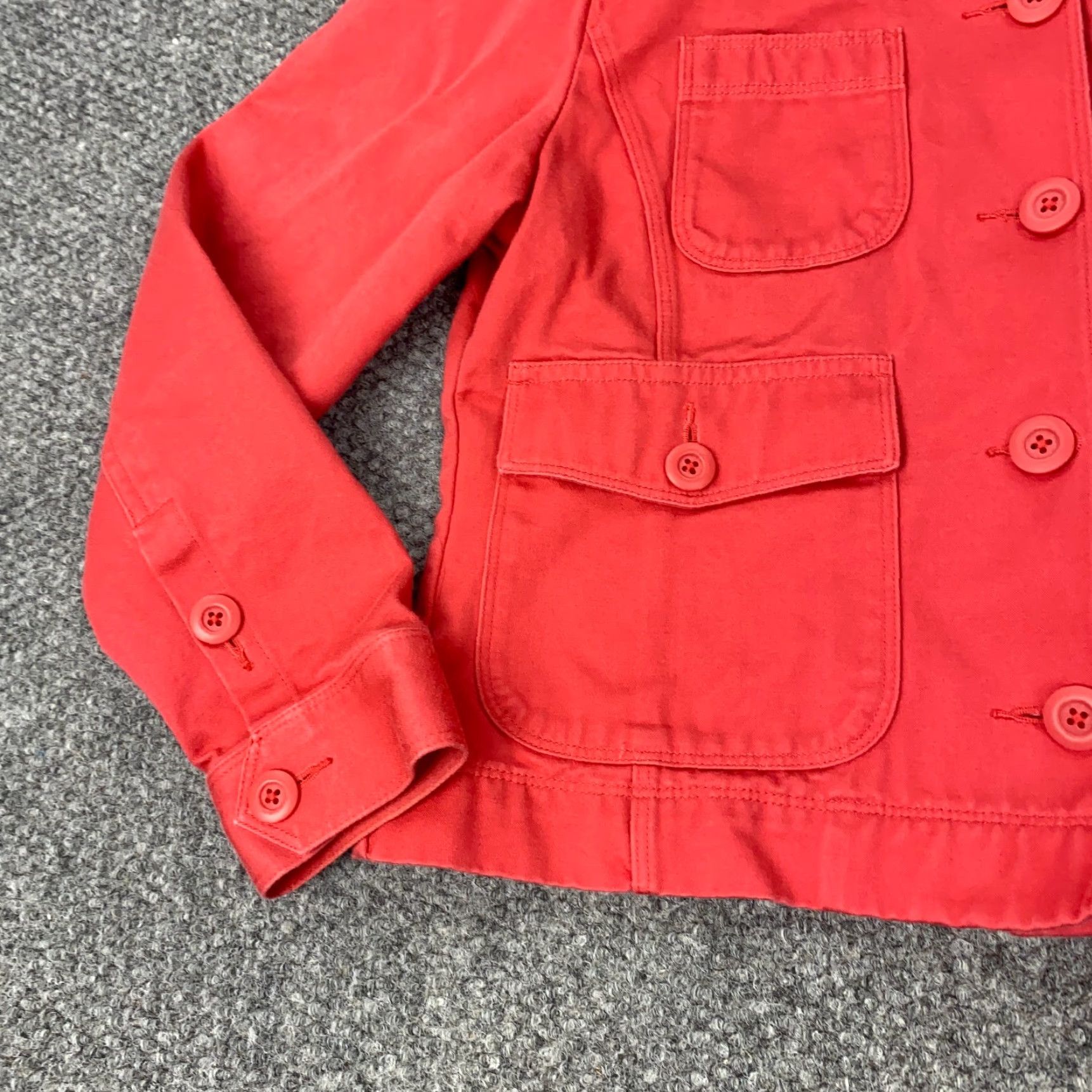 Vintage LL Bean Womens Jacket XS Petite Red Button Casual Size XS / US 0-2 / IT 36-38 - 3 Thumbnail